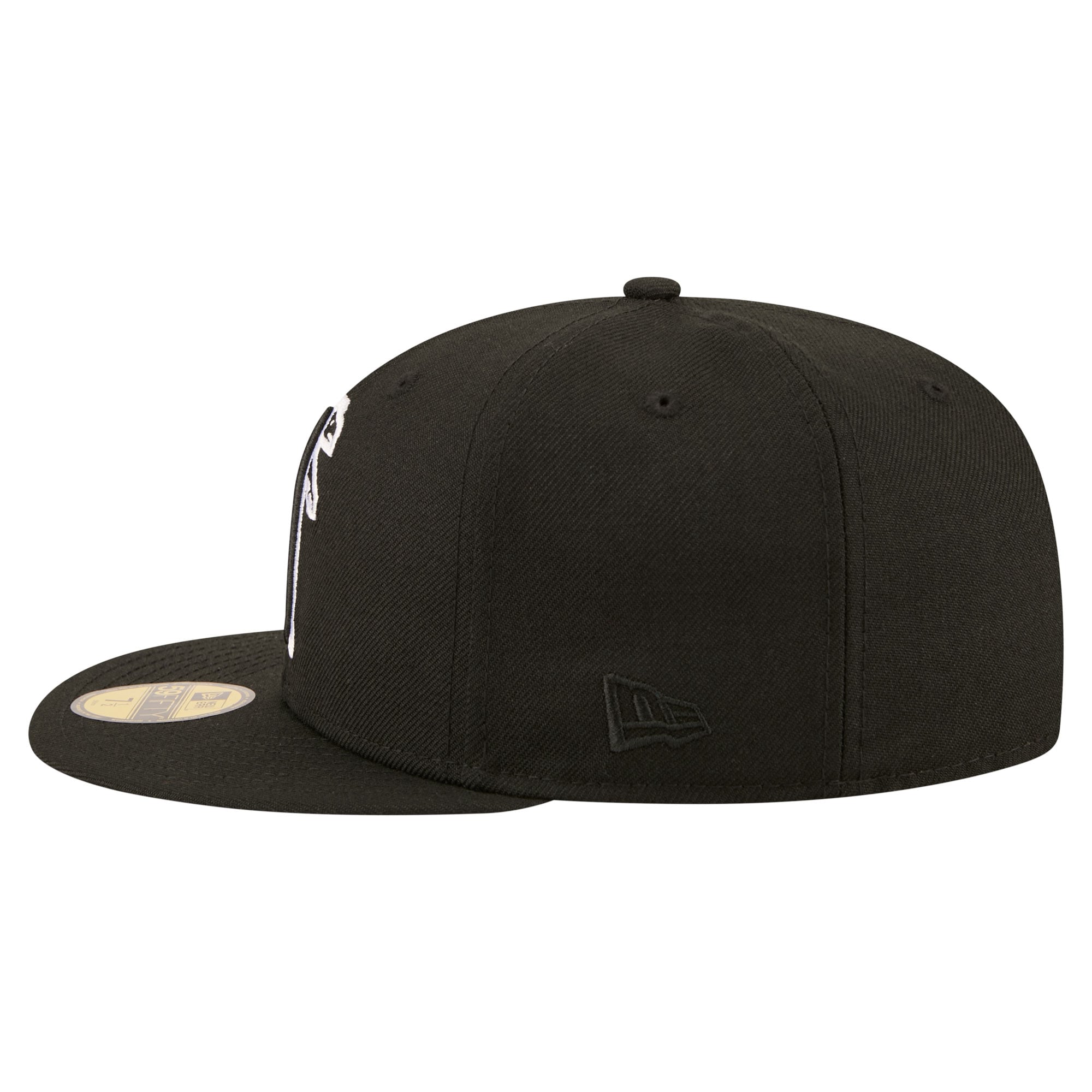 Casquette ajustée New Era Atlanta Falcons 59FIFTY noire pour homme