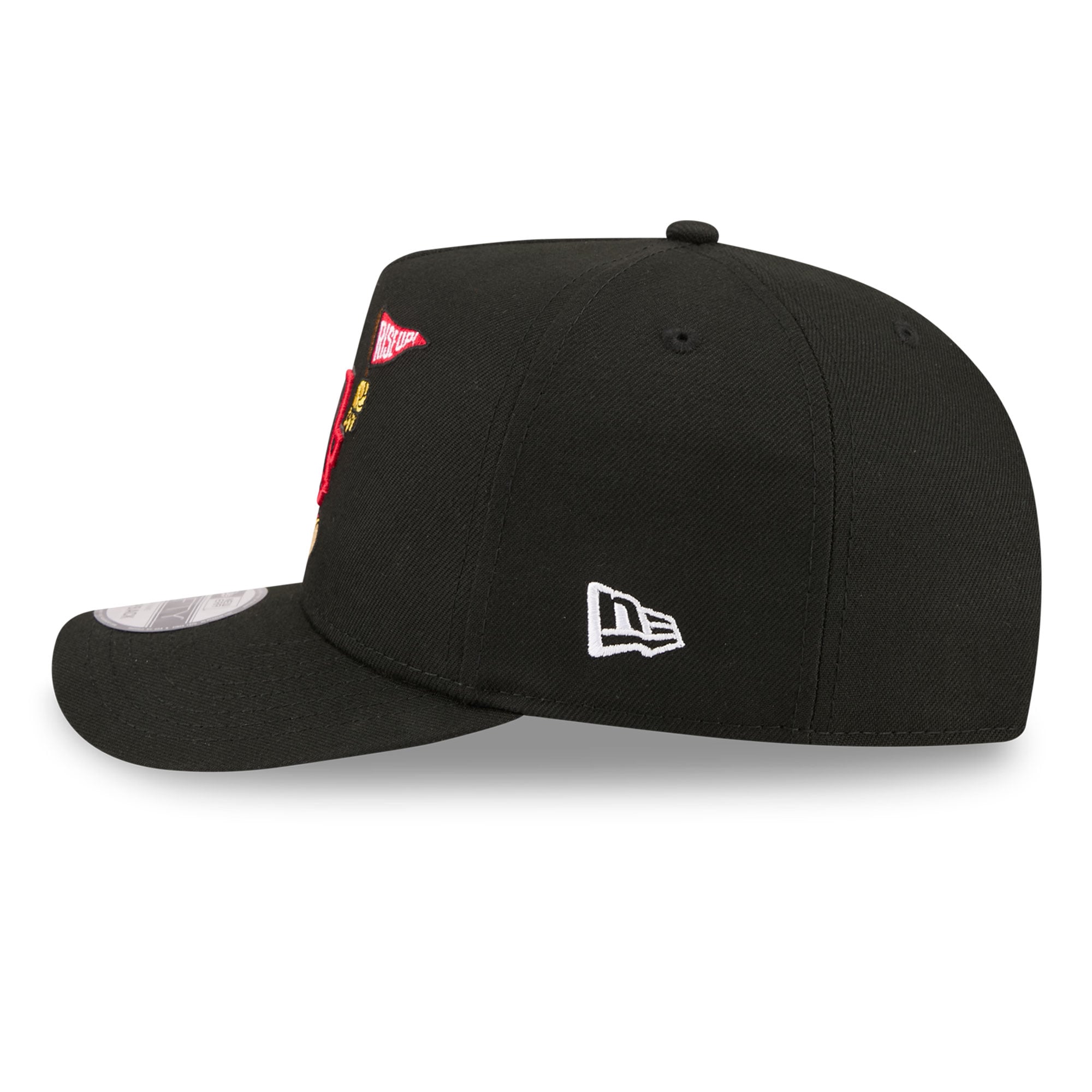 Men's New Era Black Atlanta Falcons Cartoon A-Frame 9FIFTY Snapback Hat