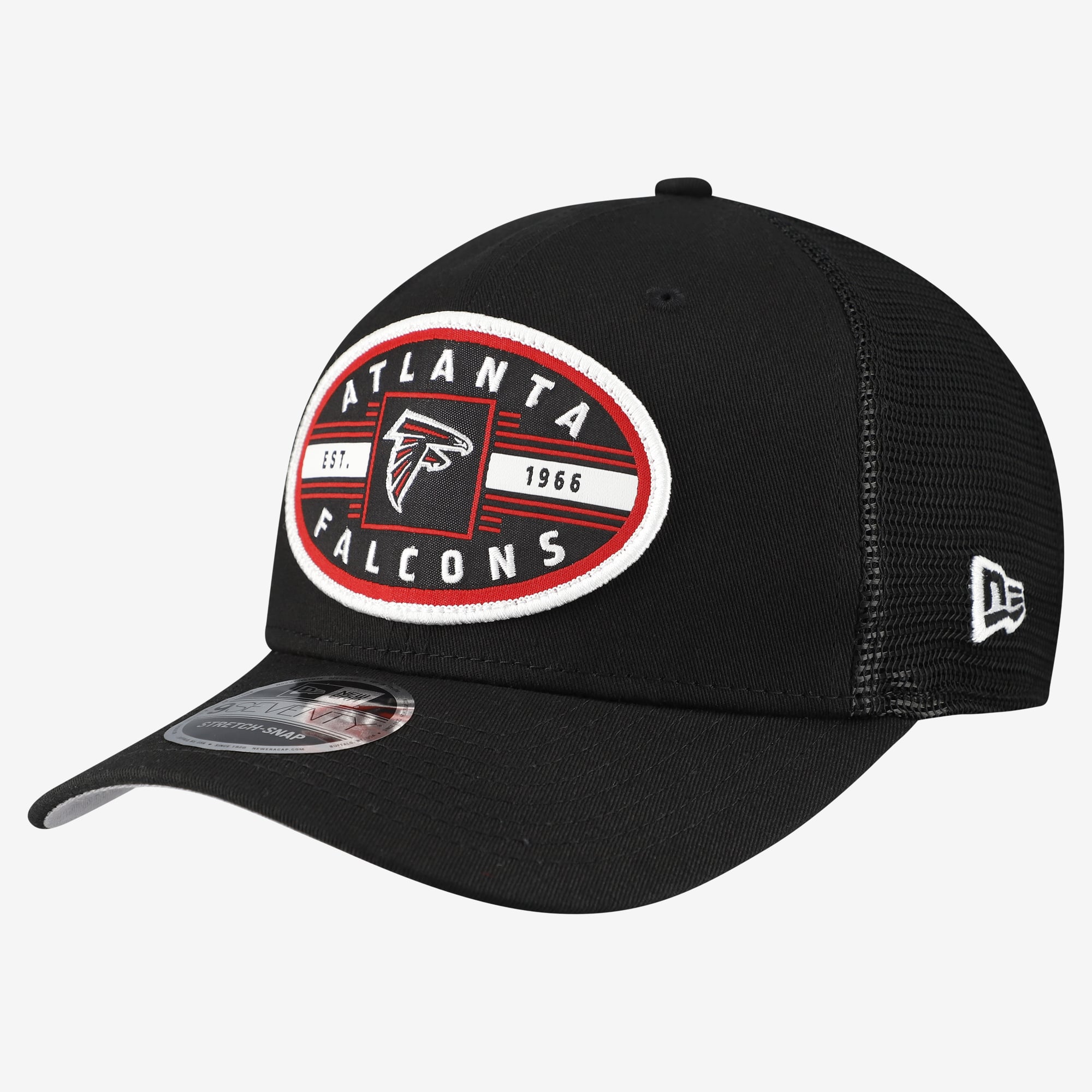 Casquette trucker New Era noire Atlanta Falcons Collegiate 9SEVENTY pour homme