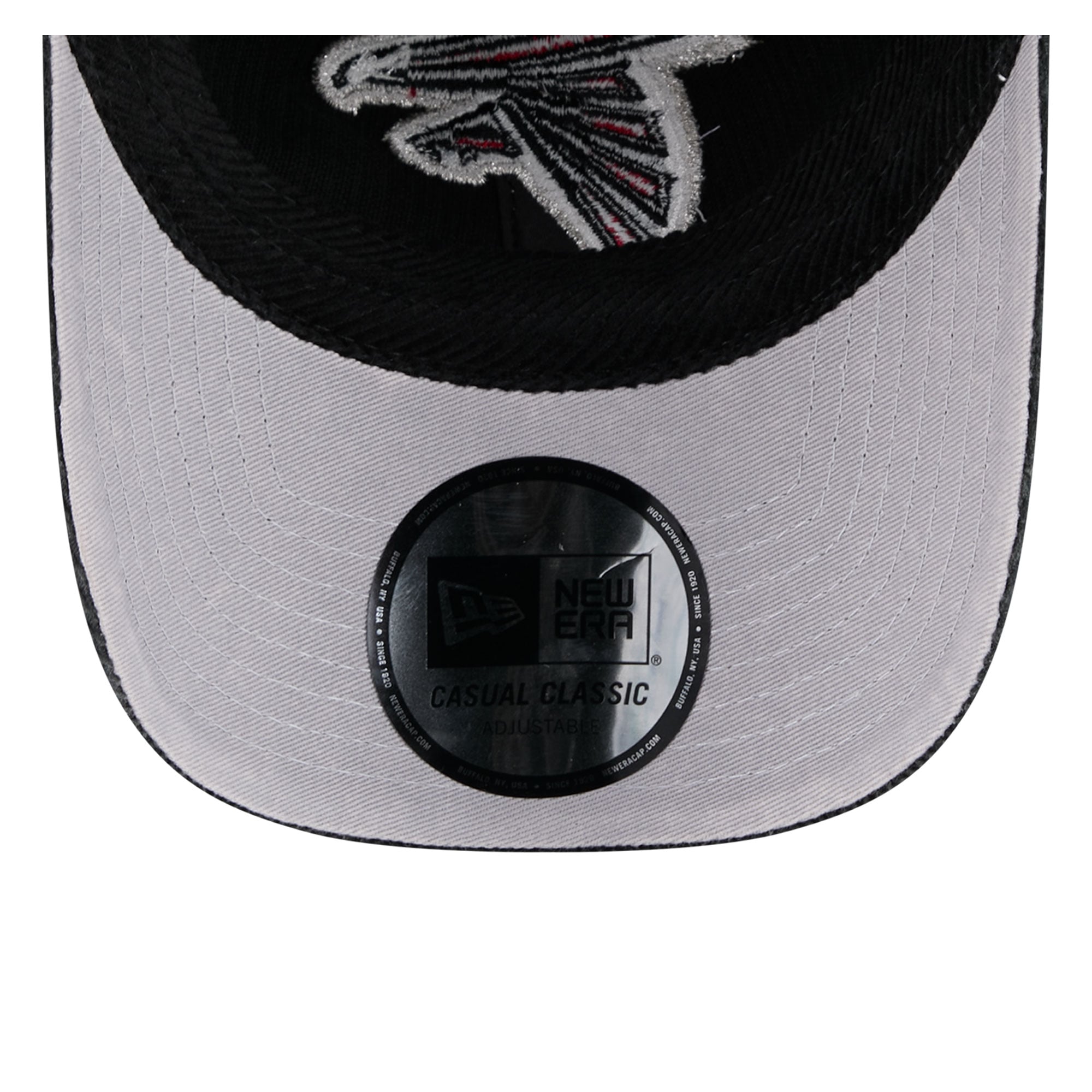Casquette New Era noire pour homme, Atlanta Falcons, en velours côtelé, style classique décontracté et ajustable