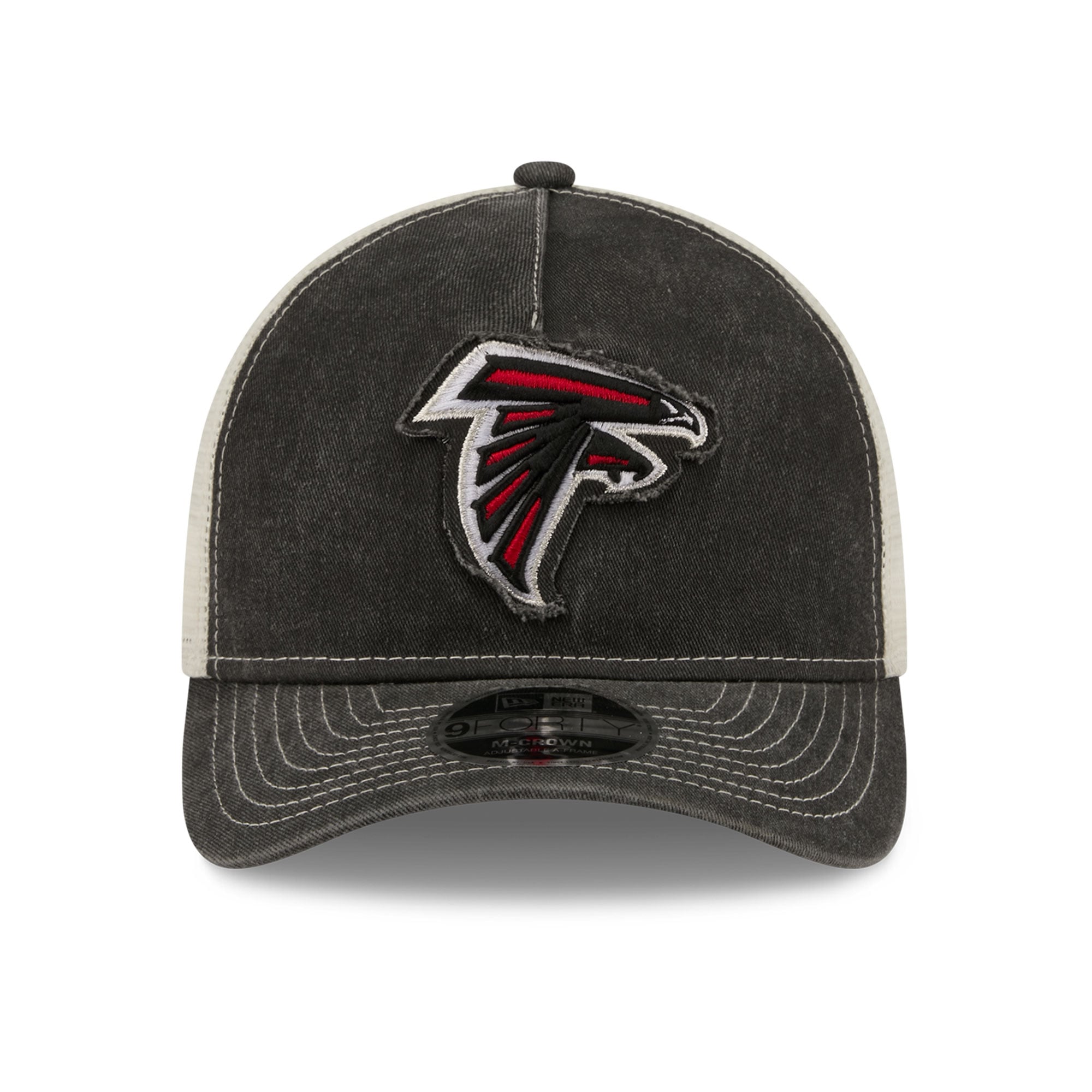 Casquette trucker ajustable New Era noire Atlanta Falcons 9FORTY pour homme
