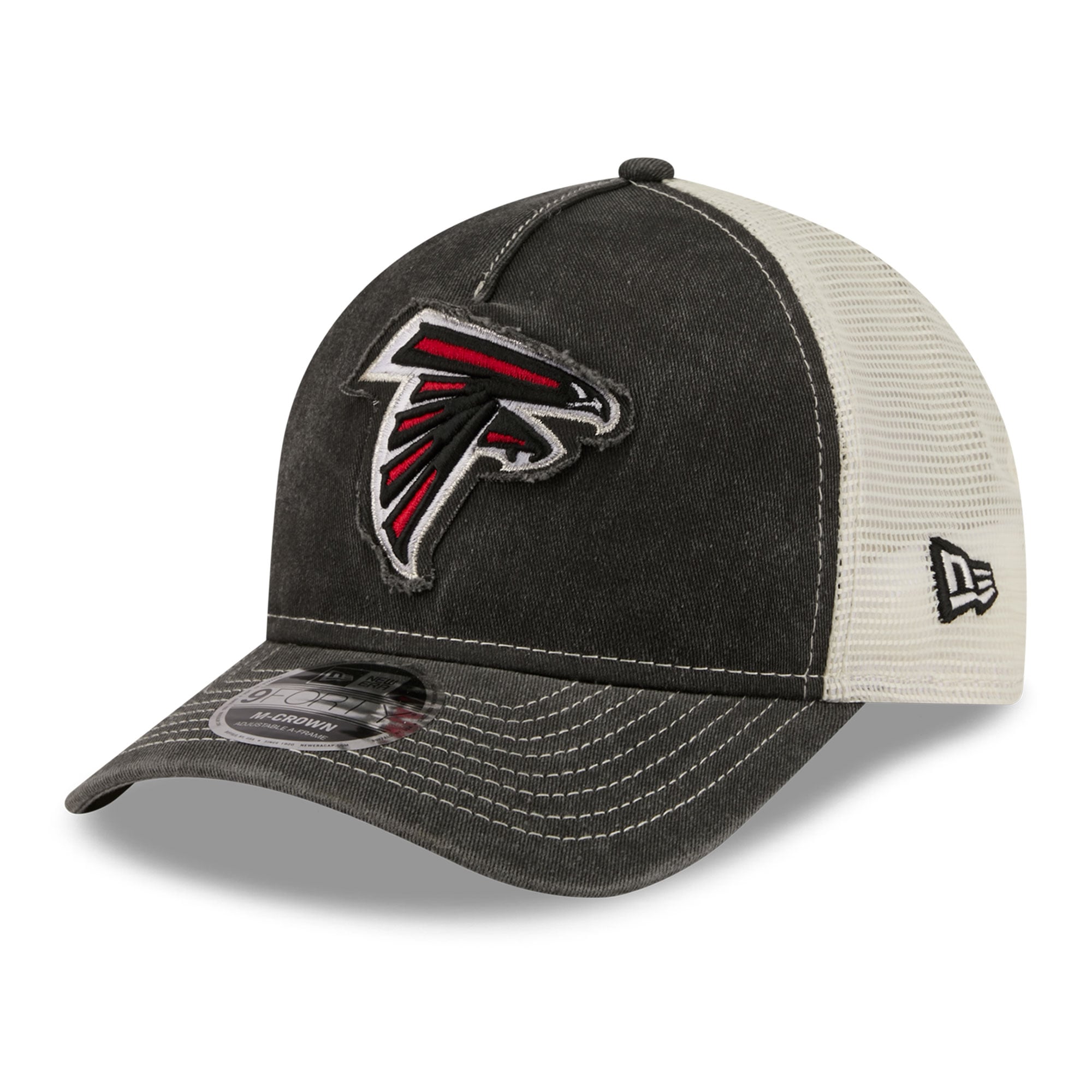 Casquette trucker ajustable New Era noire Atlanta Falcons 9FORTY pour homme