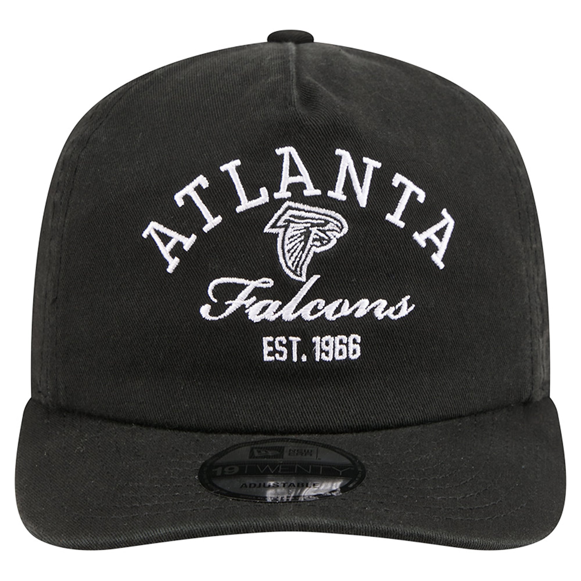 Men's New Era Black Atlanta Falcons Stacked 19TWENTY Adjustable Hat