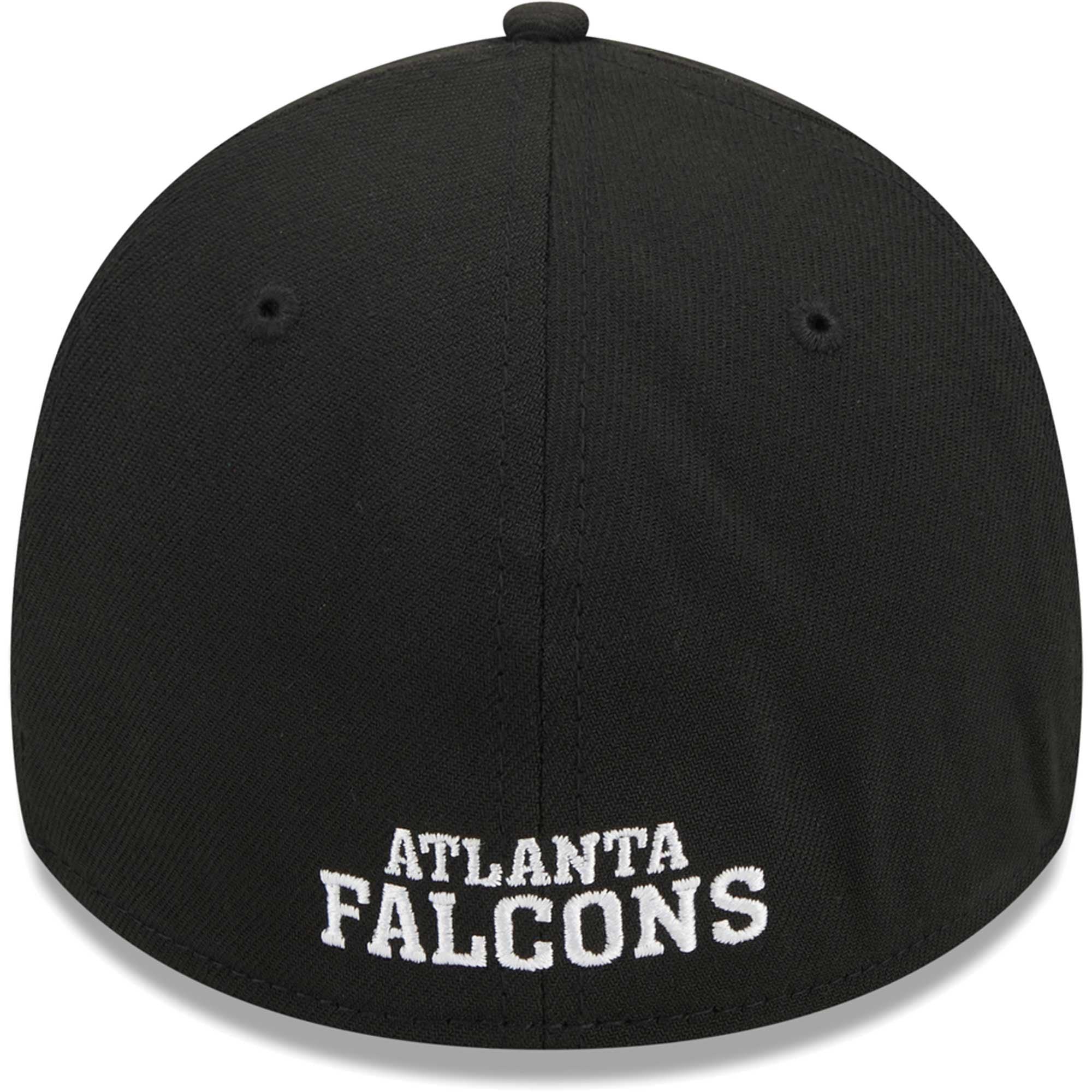 Casquette 39THIRTY Flex New Era Atlanta Falcons Throwback Main pour homme, noire