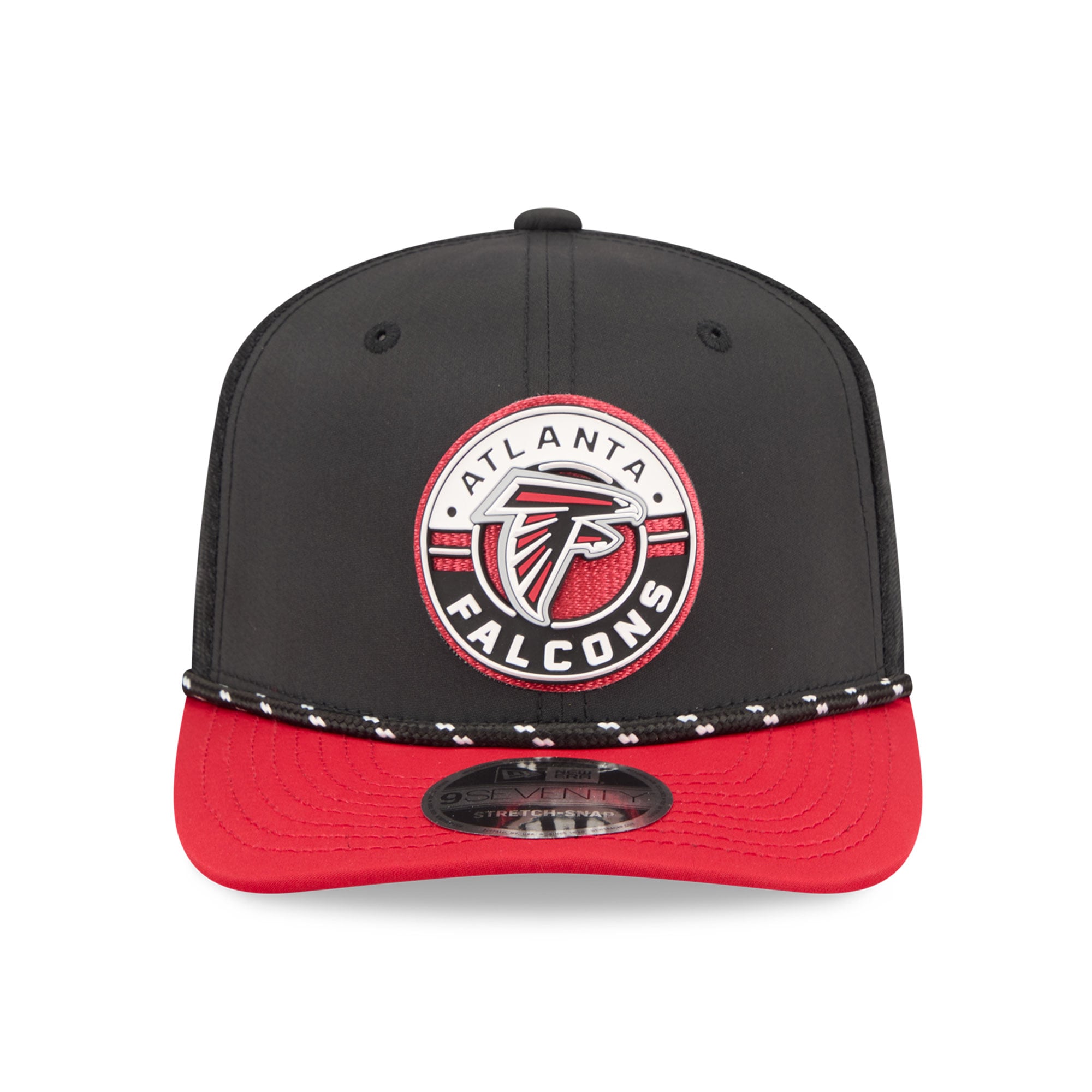 Casquette ajustable New Era noire et rouge Atlanta Falcons Game 9SEVENTY pour homme