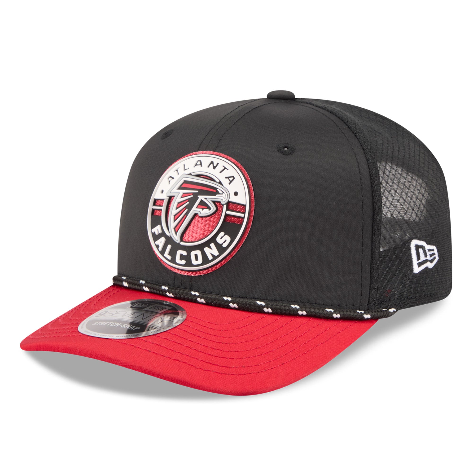 Casquette ajustable New Era noire et rouge Atlanta Falcons Game 9SEVENTY pour homme