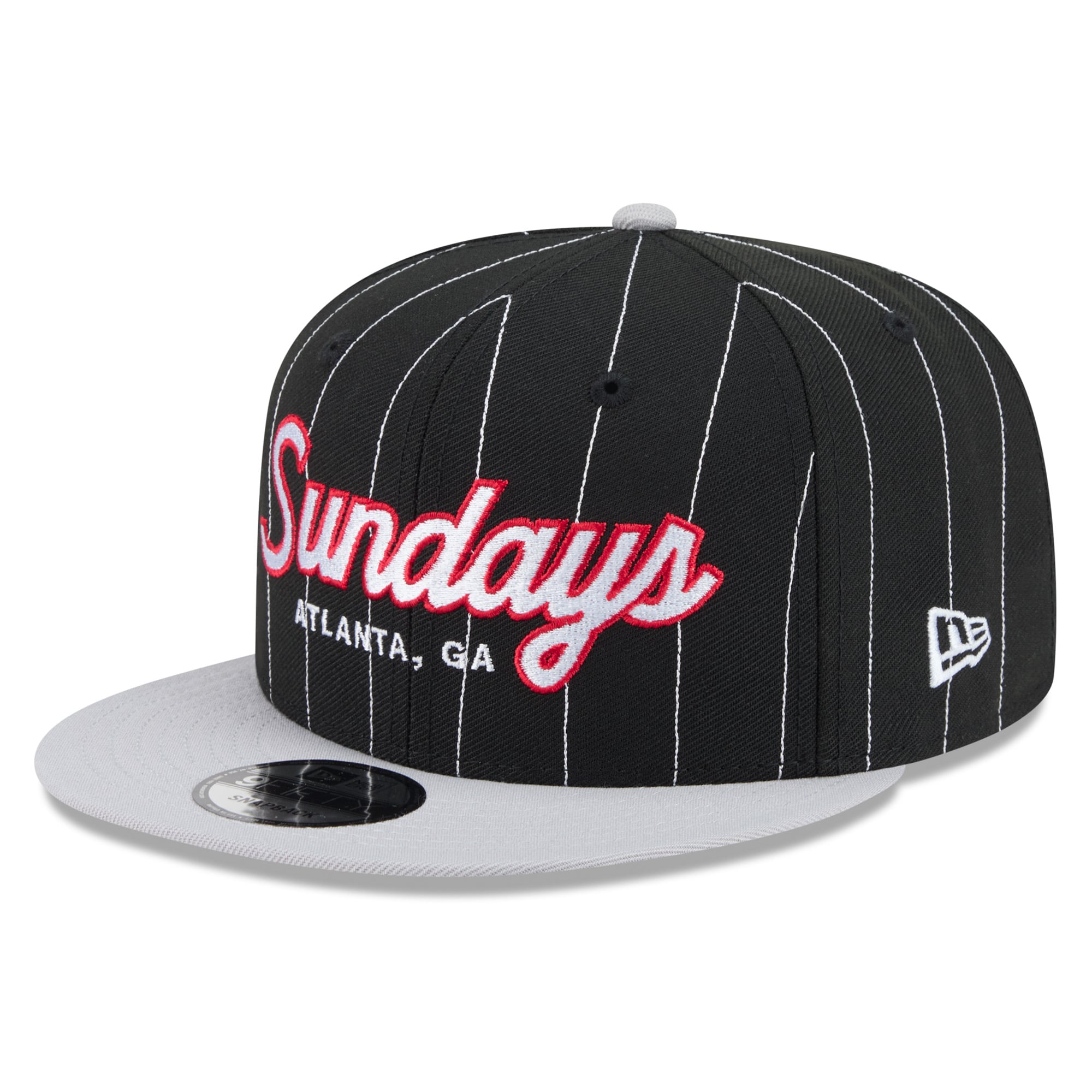 Casquette snapback New Era Atlanta Falcons Sundays 9FIFTY noire et argentée pour homme
