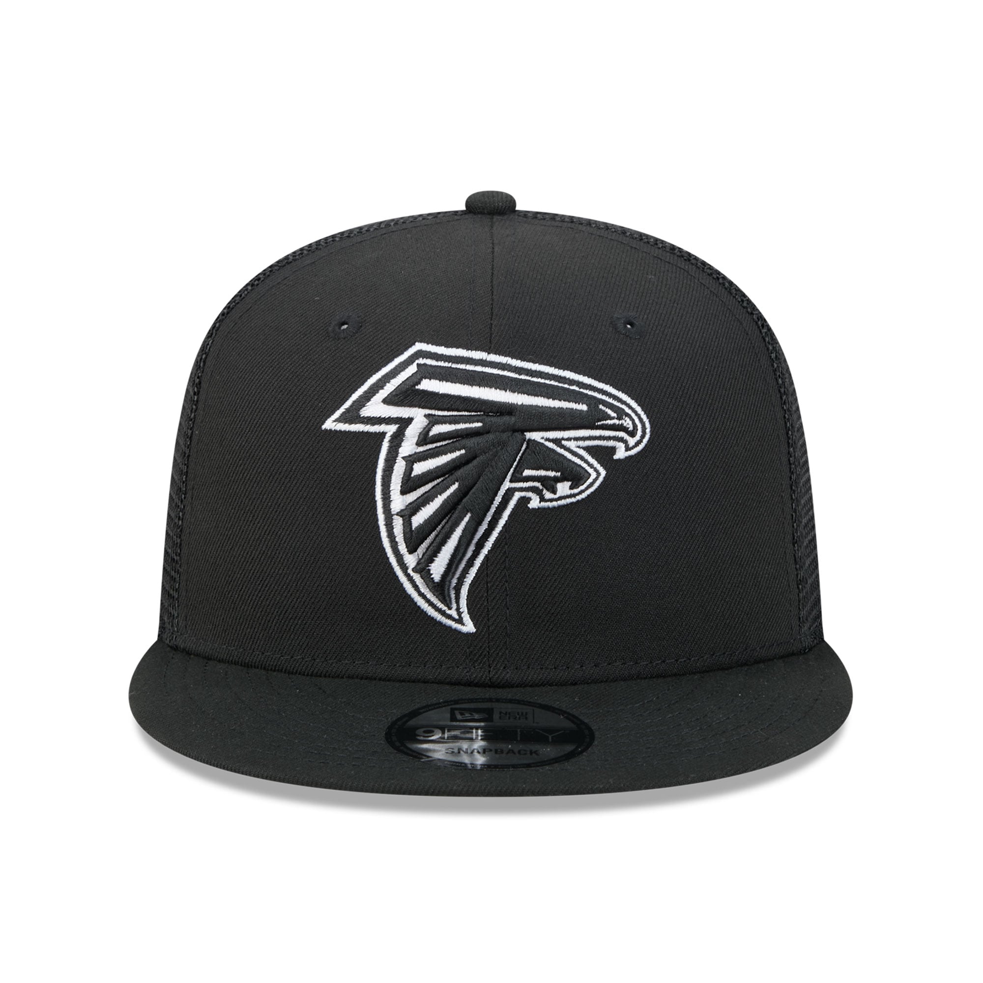 Casquette trucker New Era 9FIFTY noire et blanche Atlanta Falcons pour homme