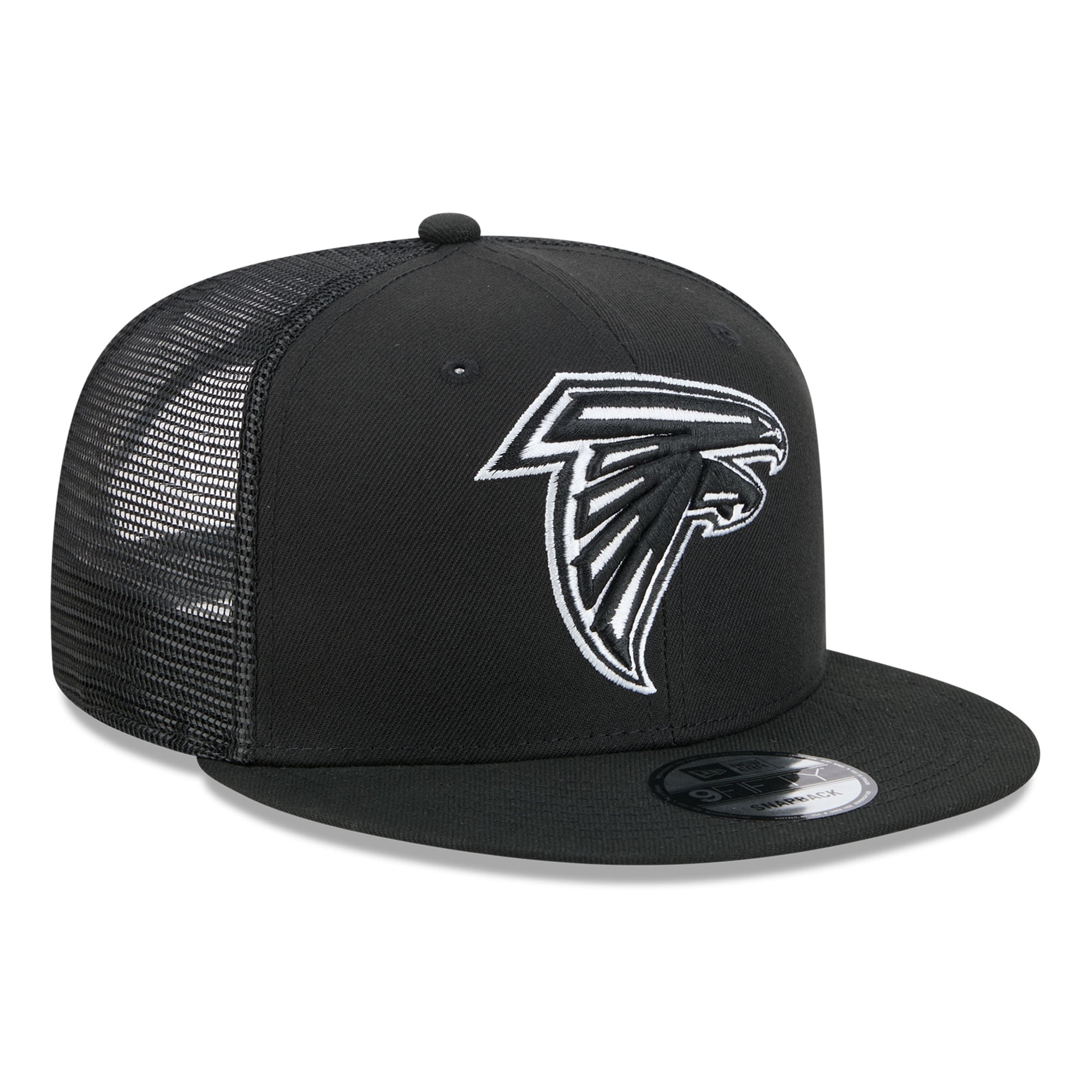 Casquette trucker New Era 9FIFTY noire et blanche Atlanta Falcons pour homme