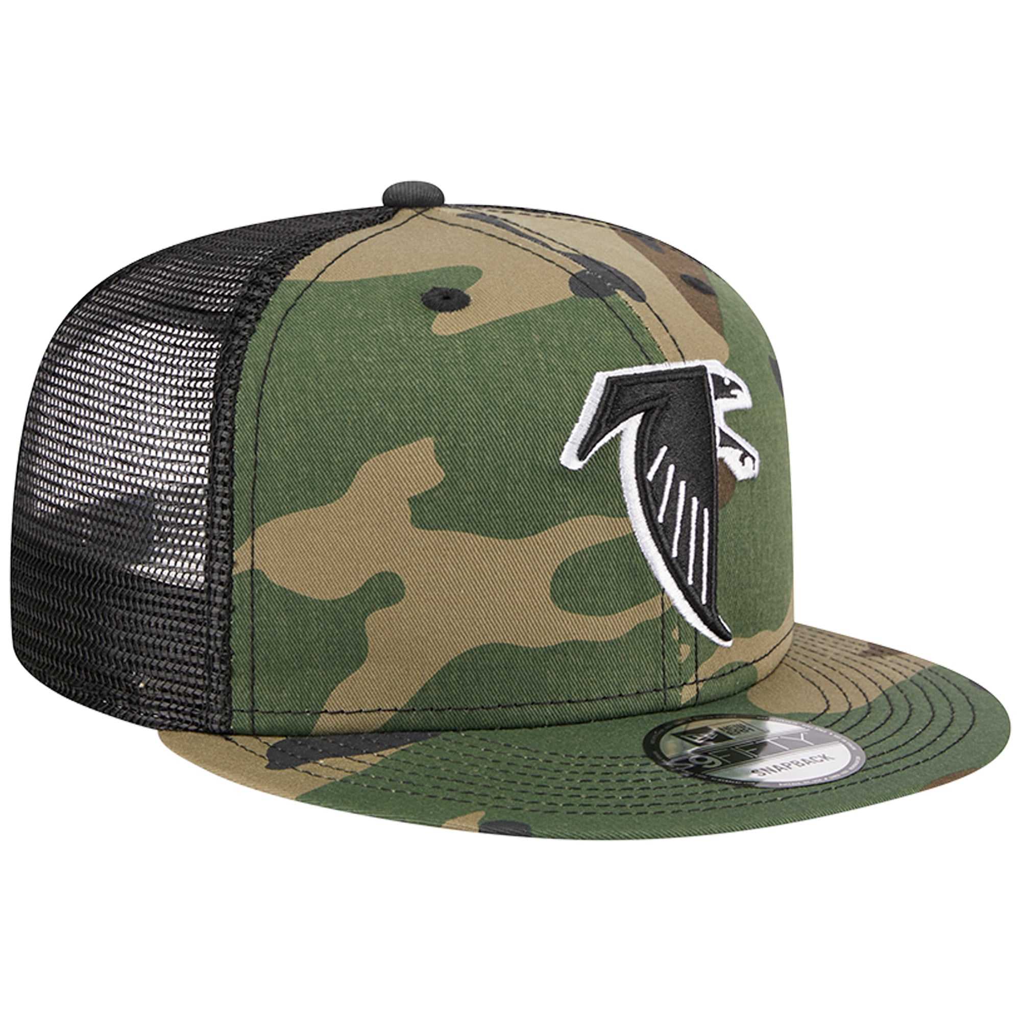 Men's New Era Camo Atlanta Falcons Throwback Main Trucker 9FIFTY Snapback Hat