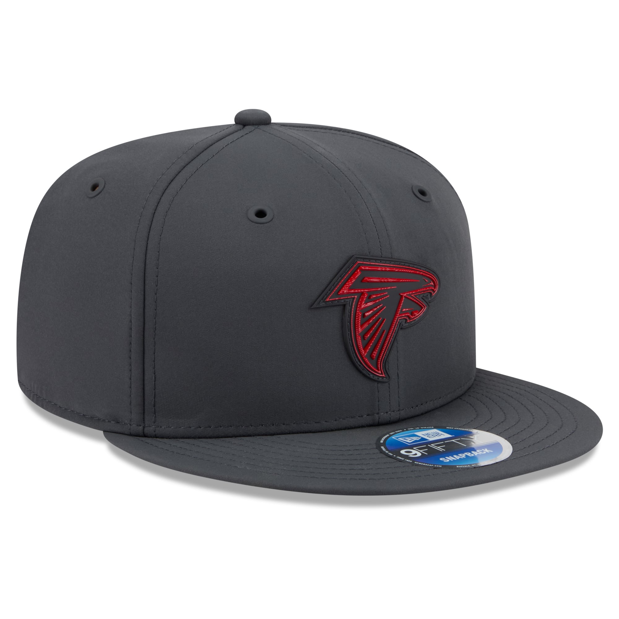 Casquette snapback New Era Atlanta Falcons 2026 Sideline pour homme, couleur anthracite, modèle 9FIFTY, idéale pour les temps froids.