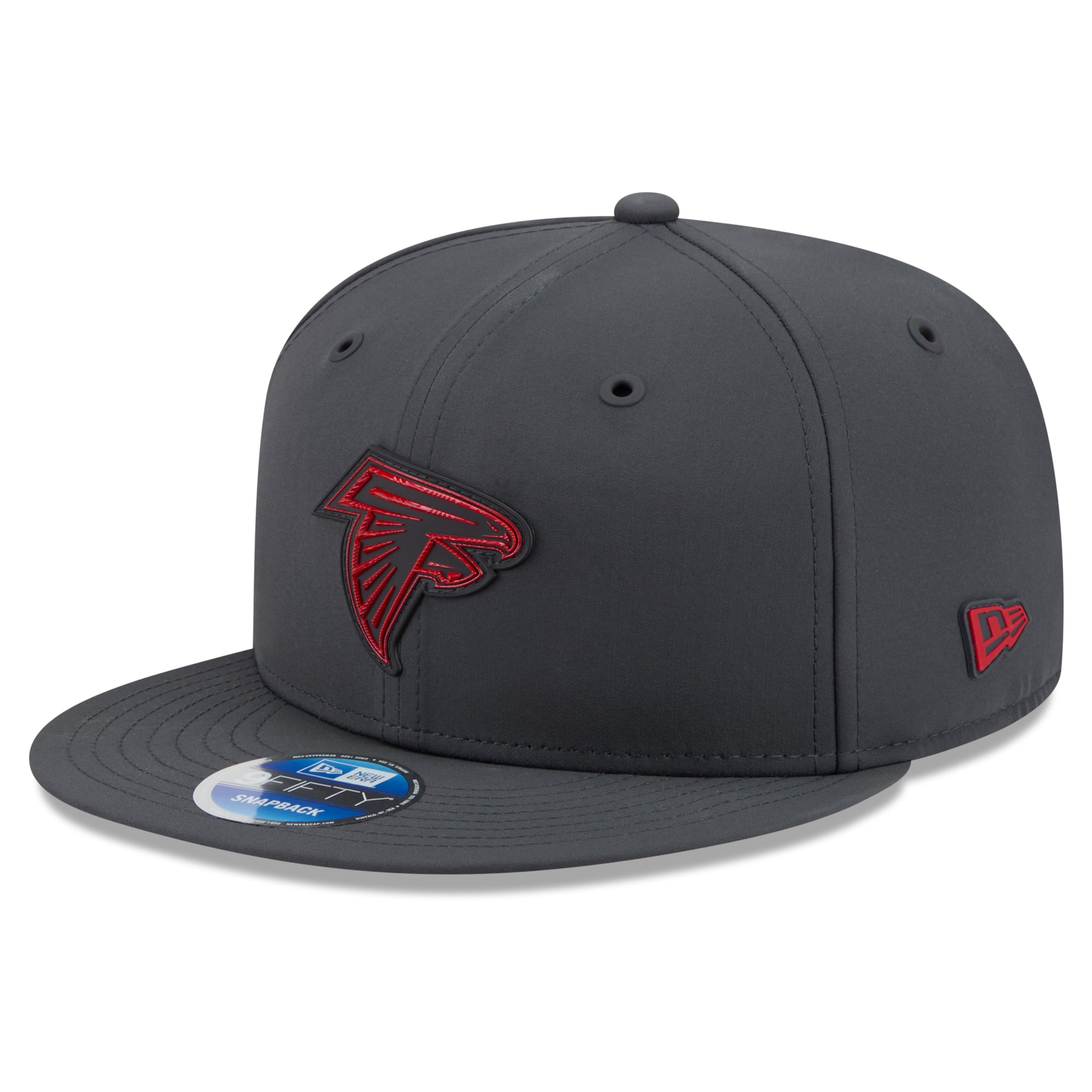 Casquette snapback New Era Atlanta Falcons 2026 Sideline pour homme, couleur anthracite, modèle 9FIFTY, idéale pour les temps froids.