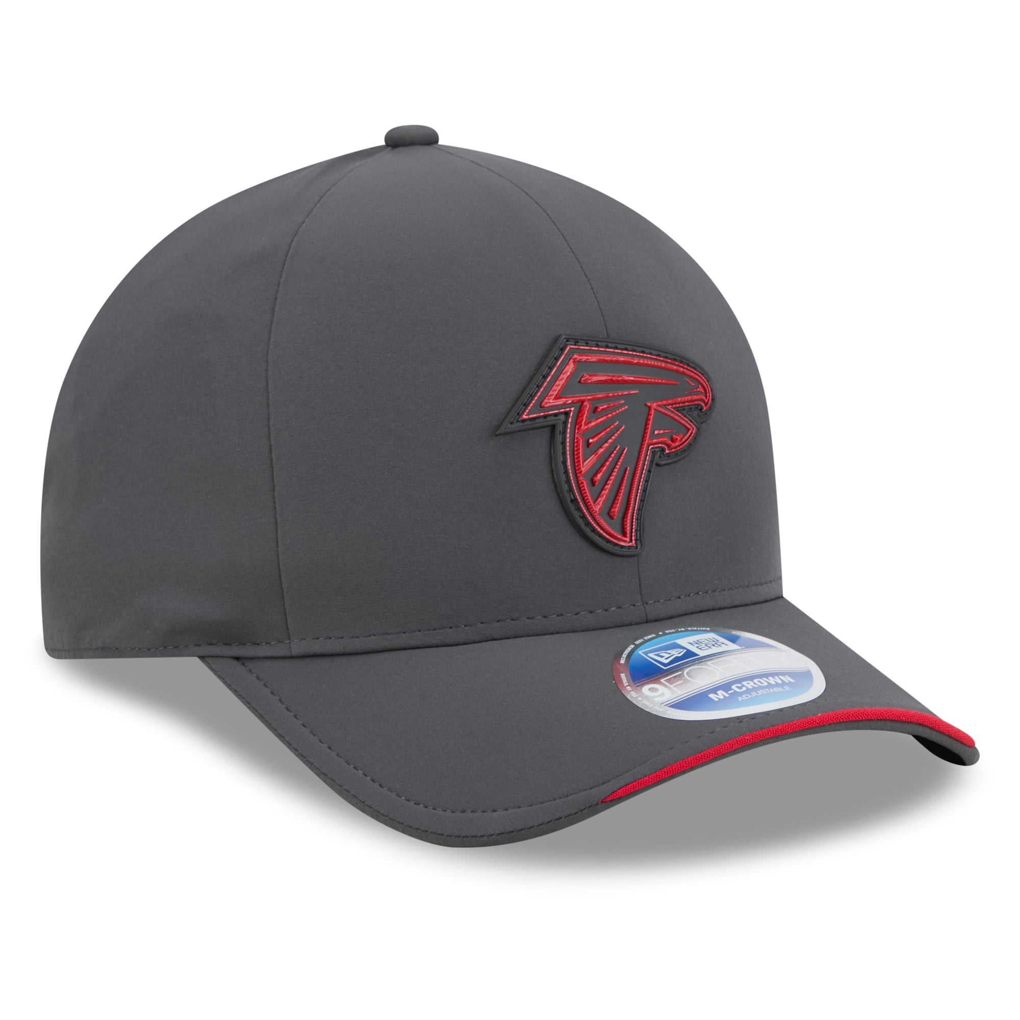 Casquette ajustable New Era Atlanta Falcons 2026 Sideline pour homme, couleur anthracite, modèle 9FORTY M-Crown