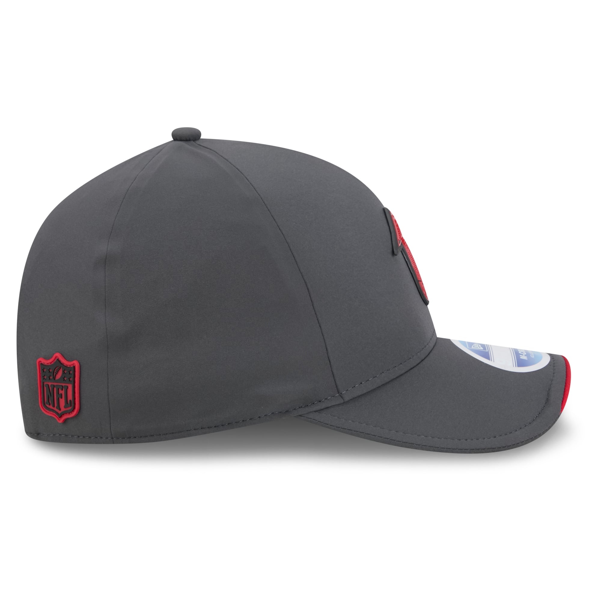 Casquette ajustable New Era Atlanta Falcons 2026 Sideline pour homme, couleur anthracite, modèle 9FORTY M-Crown