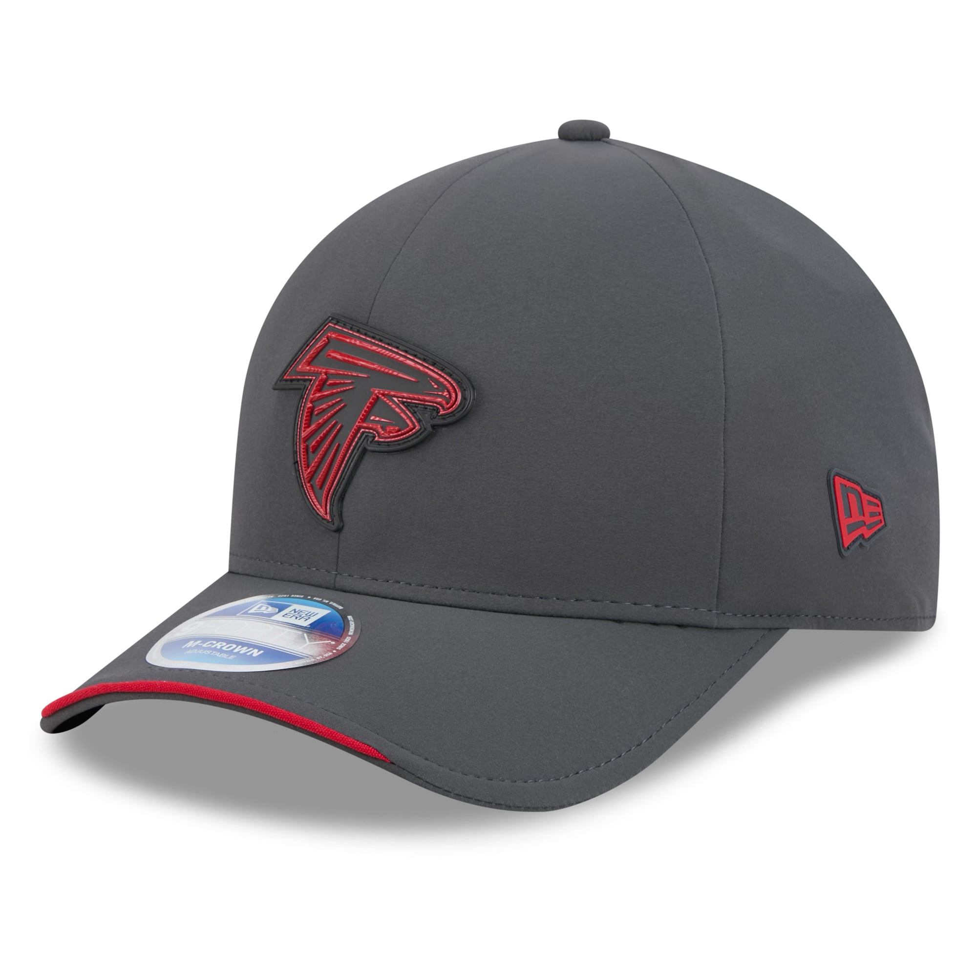 Casquette ajustable New Era Atlanta Falcons 2026 Sideline pour homme, couleur anthracite, modèle 9FORTY M-Crown