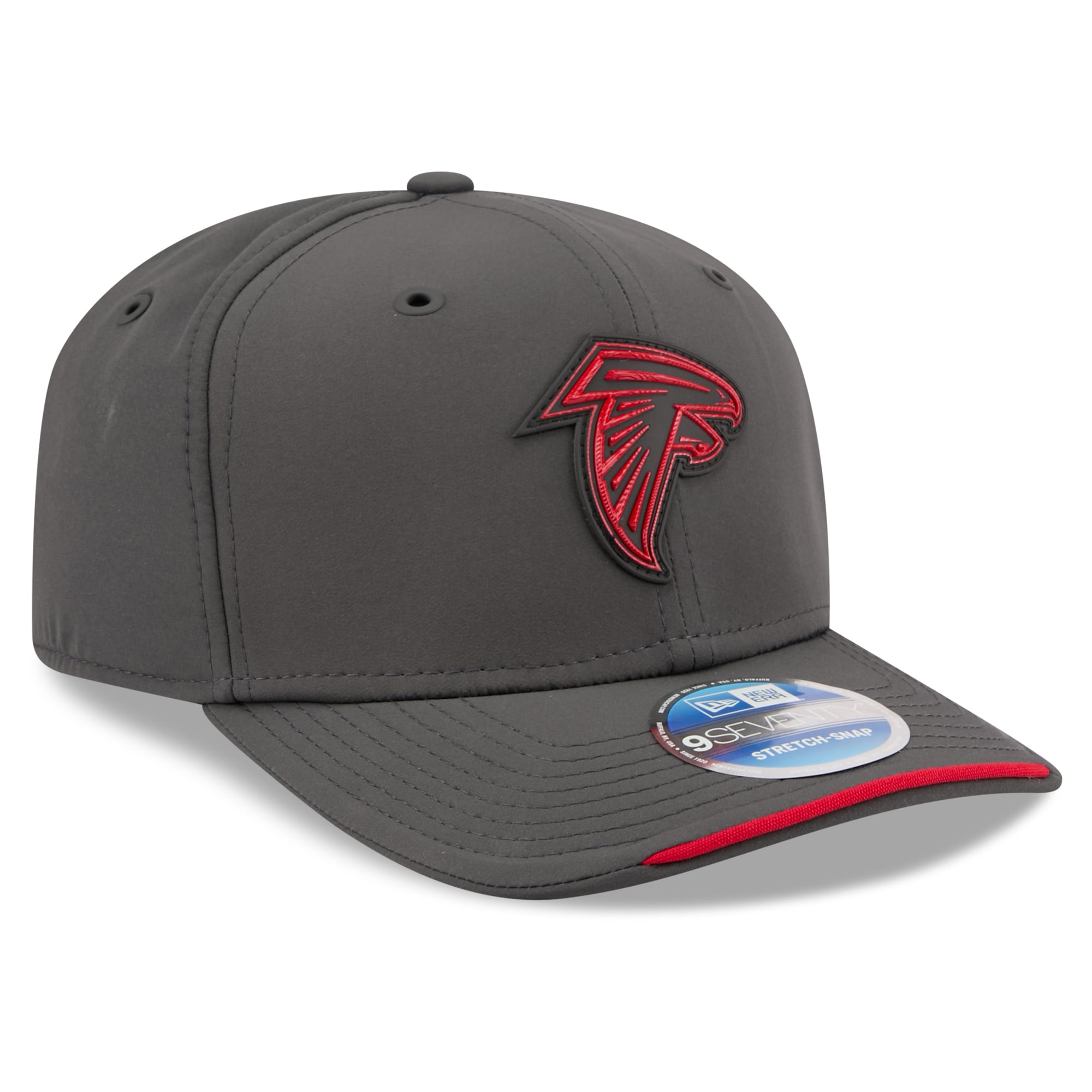 Casquette ajustable New Era Atlanta Falcons 2026 Sideline pour homme, couleur anthracite, modèle 9SEVENTY.