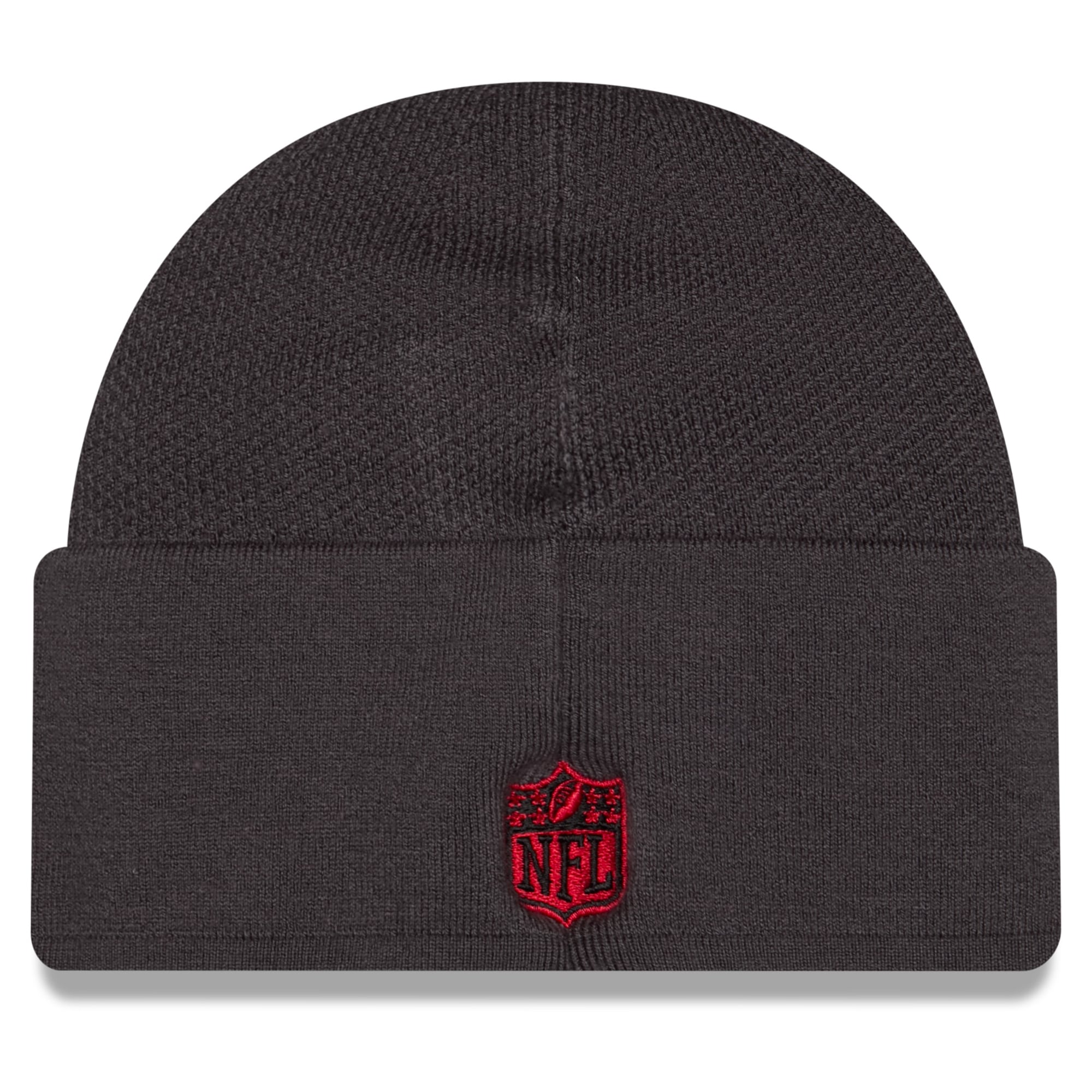 Bonnet d'hiver New Era Atlanta Falcons 2026 Sideline pour homme, couleur anthracite.