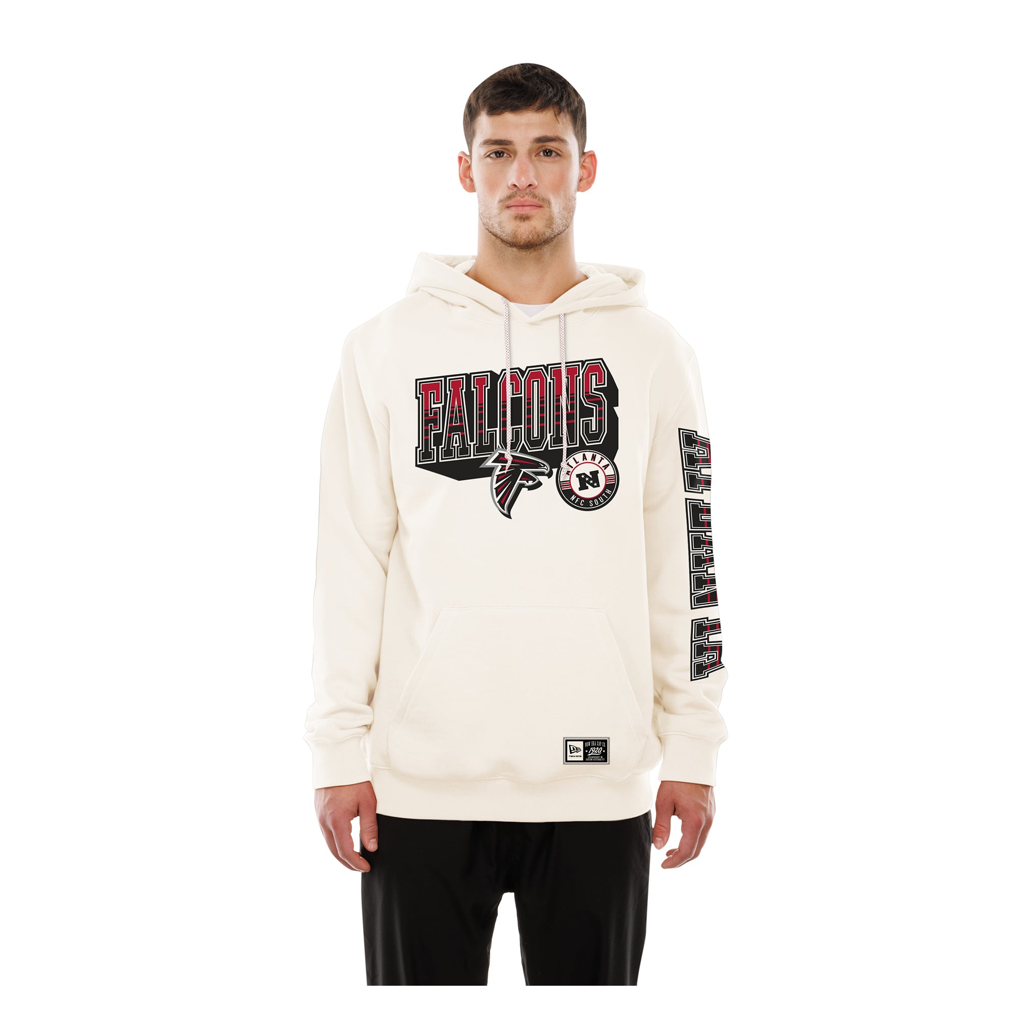Men's New Era Cream Atlanta Falcons Dune Dust Hoodie