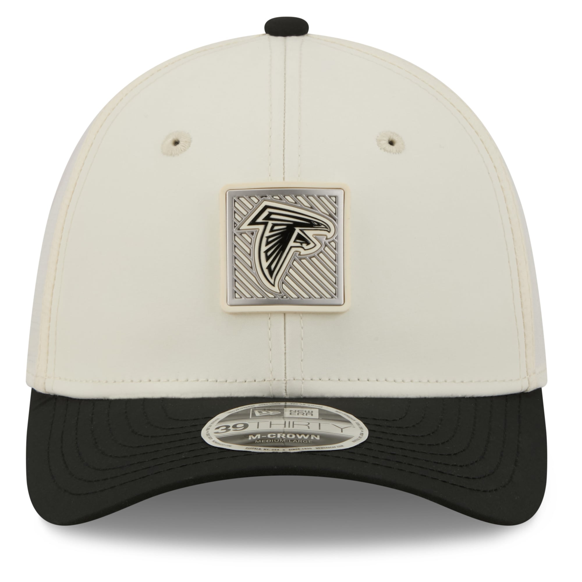 Men's New Era  Cream/Black Atlanta Falcons 2026 NFL Training Camp 39THIRTY Flex Hat