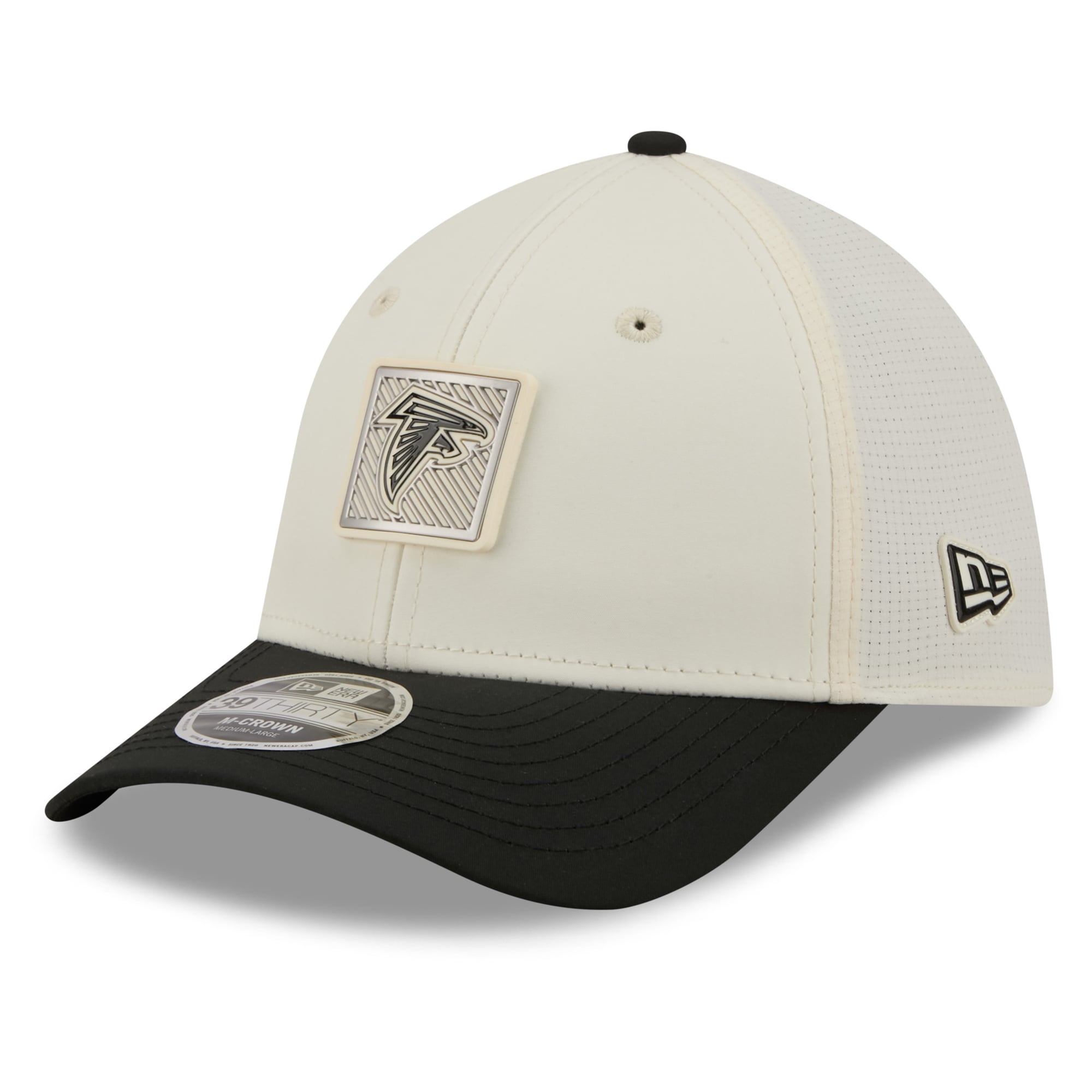 Men's New Era  Cream/Black Atlanta Falcons 2026 NFL Training Camp 39THIRTY Flex Hat