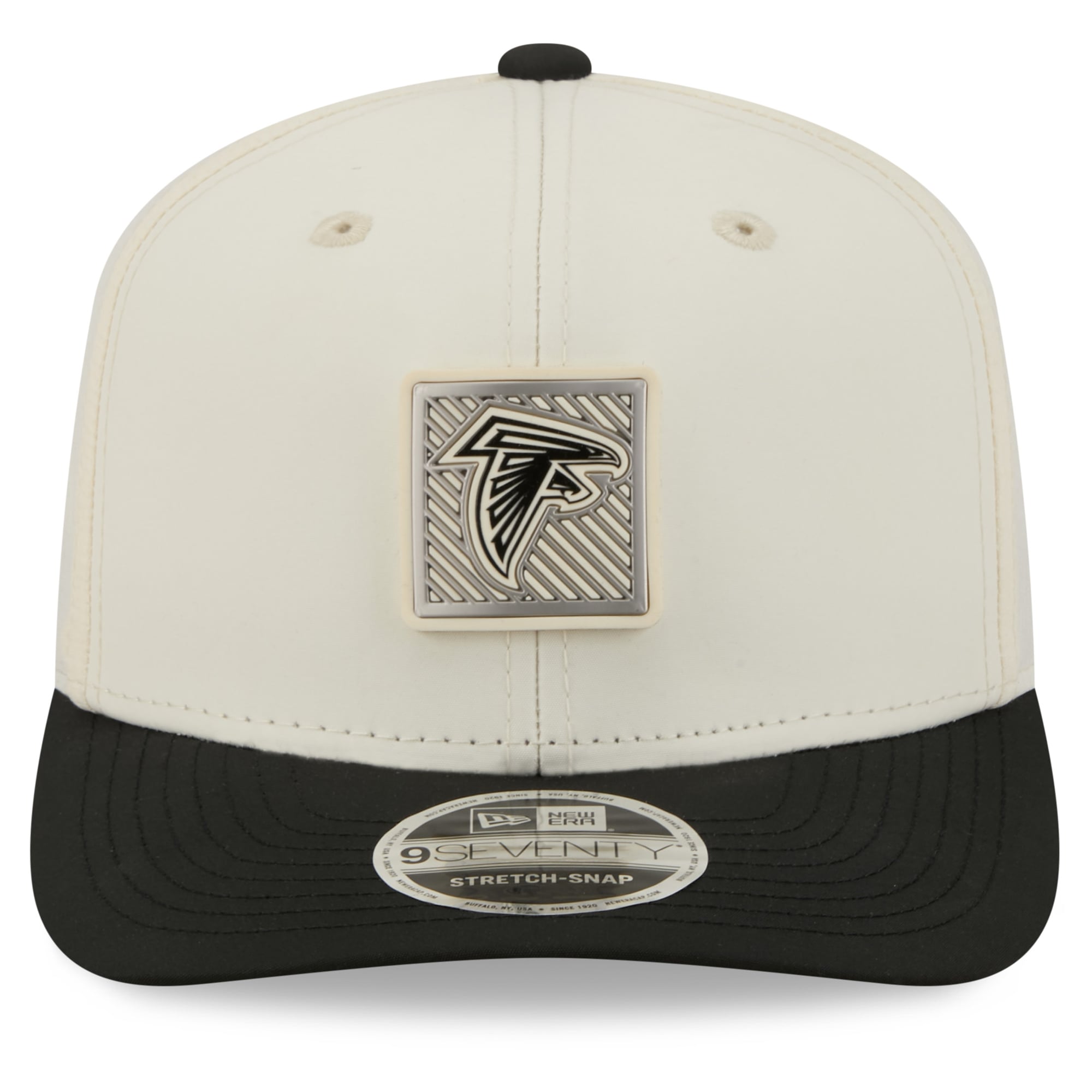 Men's New Era  Cream/Black Atlanta Falcons 2026 NFL Training Camp 9SEVENTY Adjustable Hat