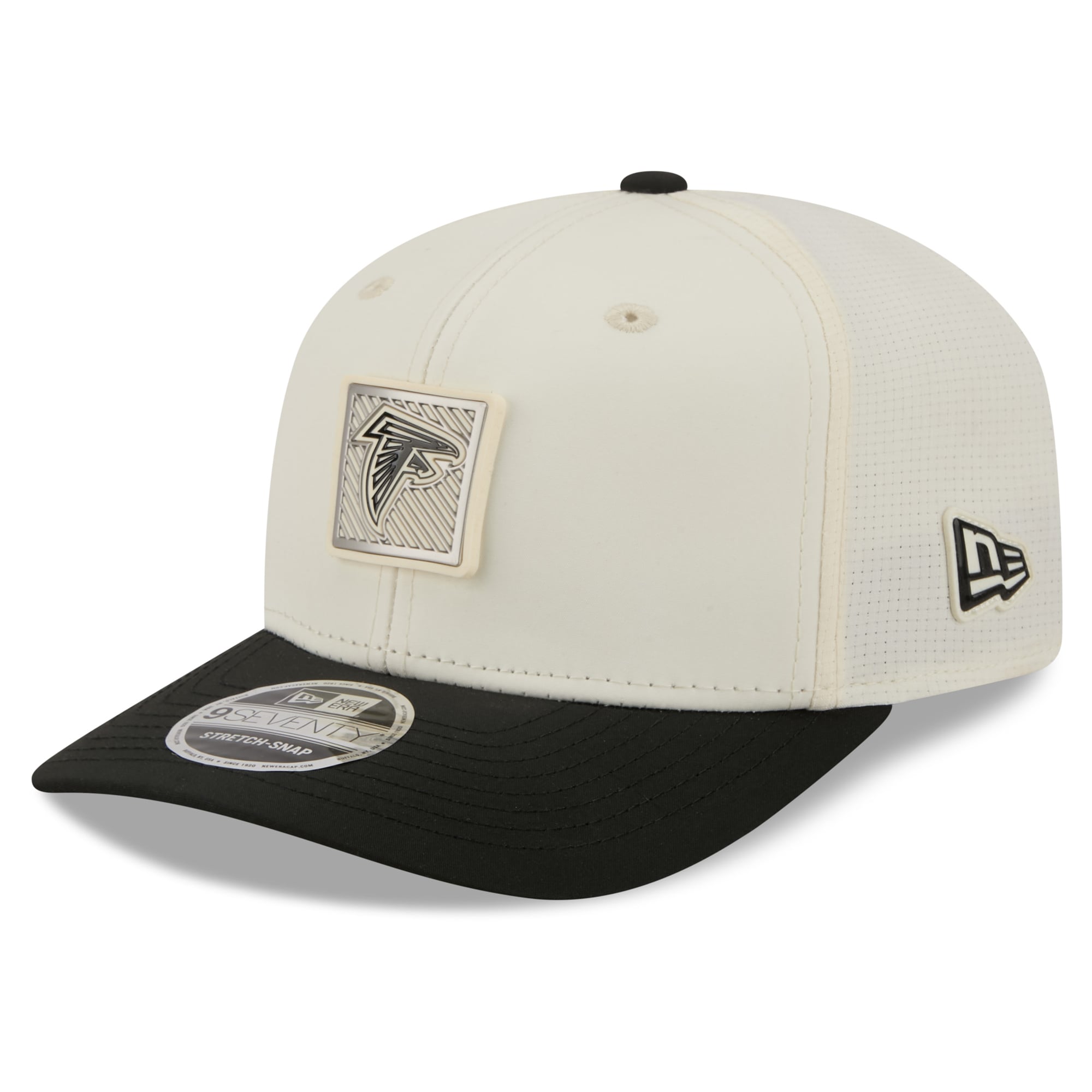 Men's New Era  Cream/Black Atlanta Falcons 2026 NFL Training Camp 9SEVENTY Adjustable Hat
