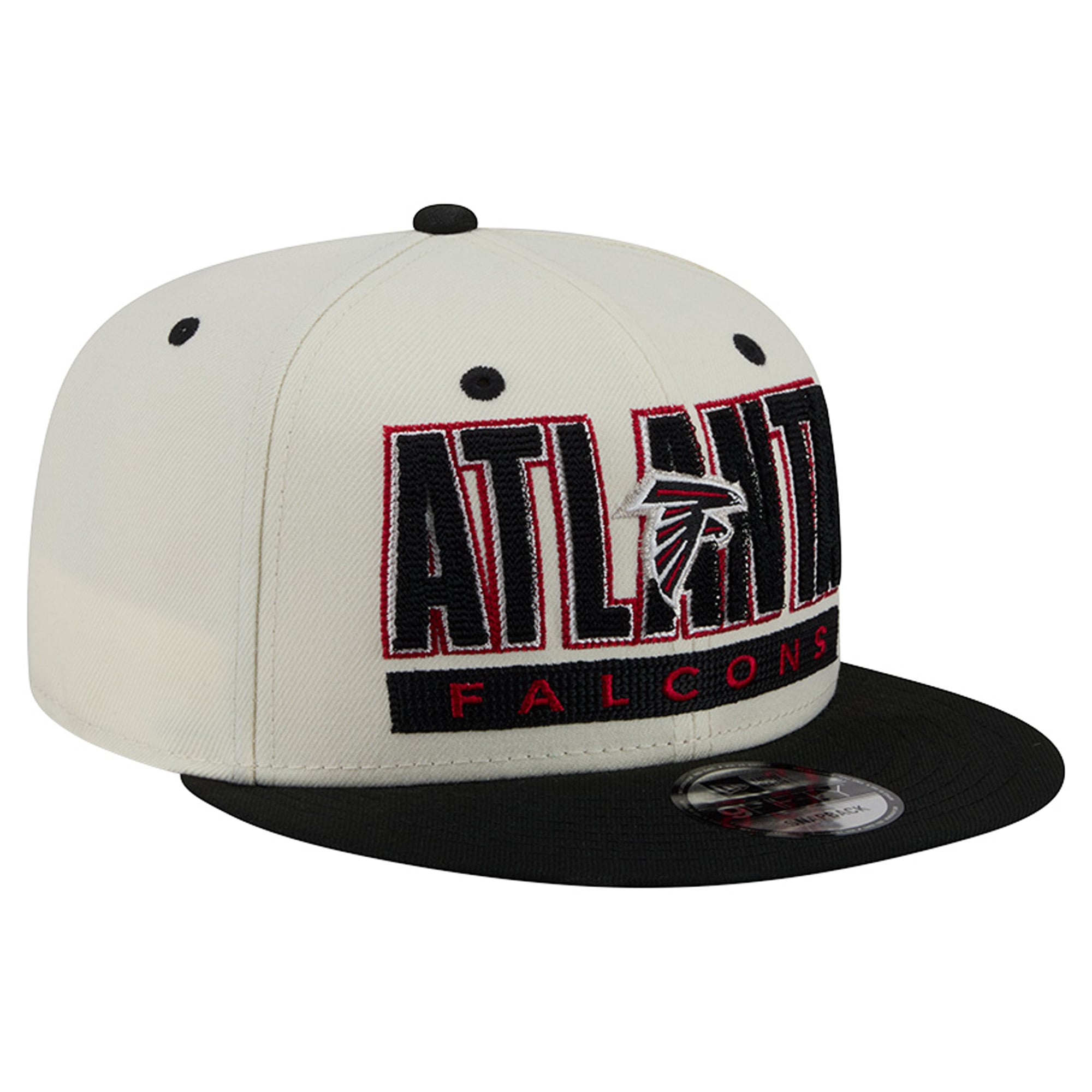 Casquette snapback New Era Classic 9FIFTY crème/noire pour homme, Atlanta Falcons