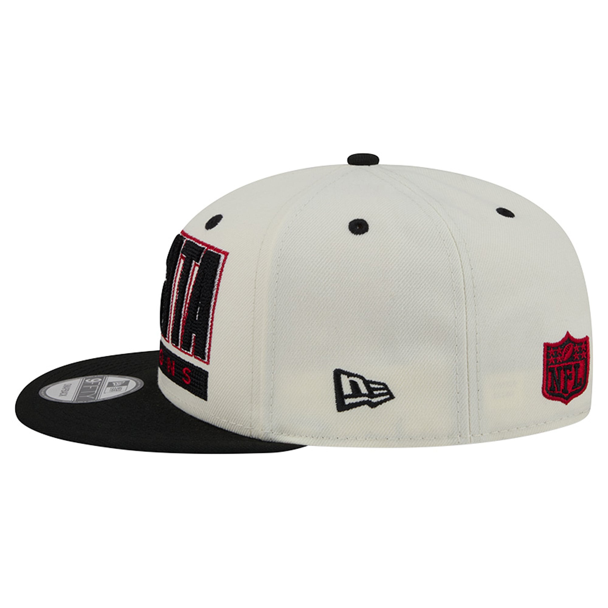 Casquette snapback New Era Classic 9FIFTY crème/noire pour homme, Atlanta Falcons