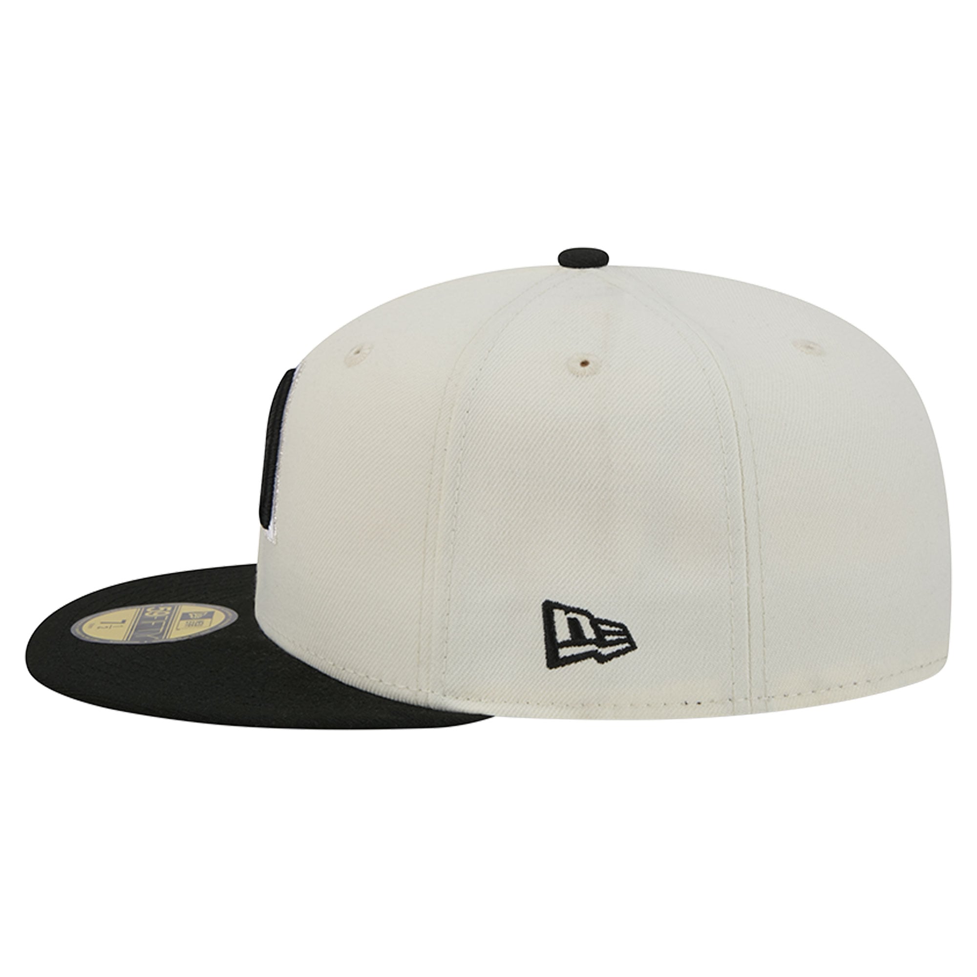 Casquette ajustée New Era Deceptor 59FIFTY crème/noire pour homme, Atlanta Falcons