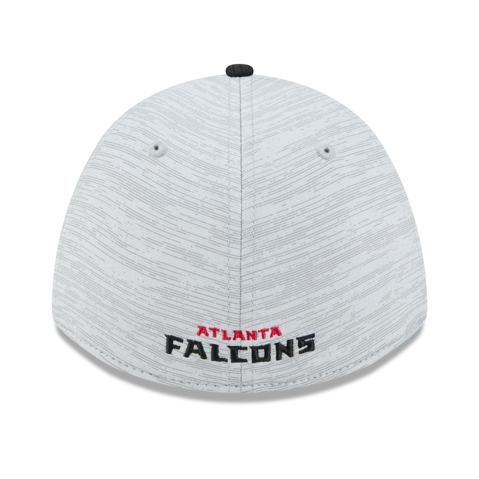 Casquette New Era Flex grise et noire Atlanta Falcons pour homme, modèle M-Crown A-Frame 39THIRTY.