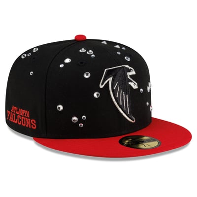 Atlanta Falcons New Era x Quavo Rhinestone 59FIFTY Fitted Hat - Black/Red