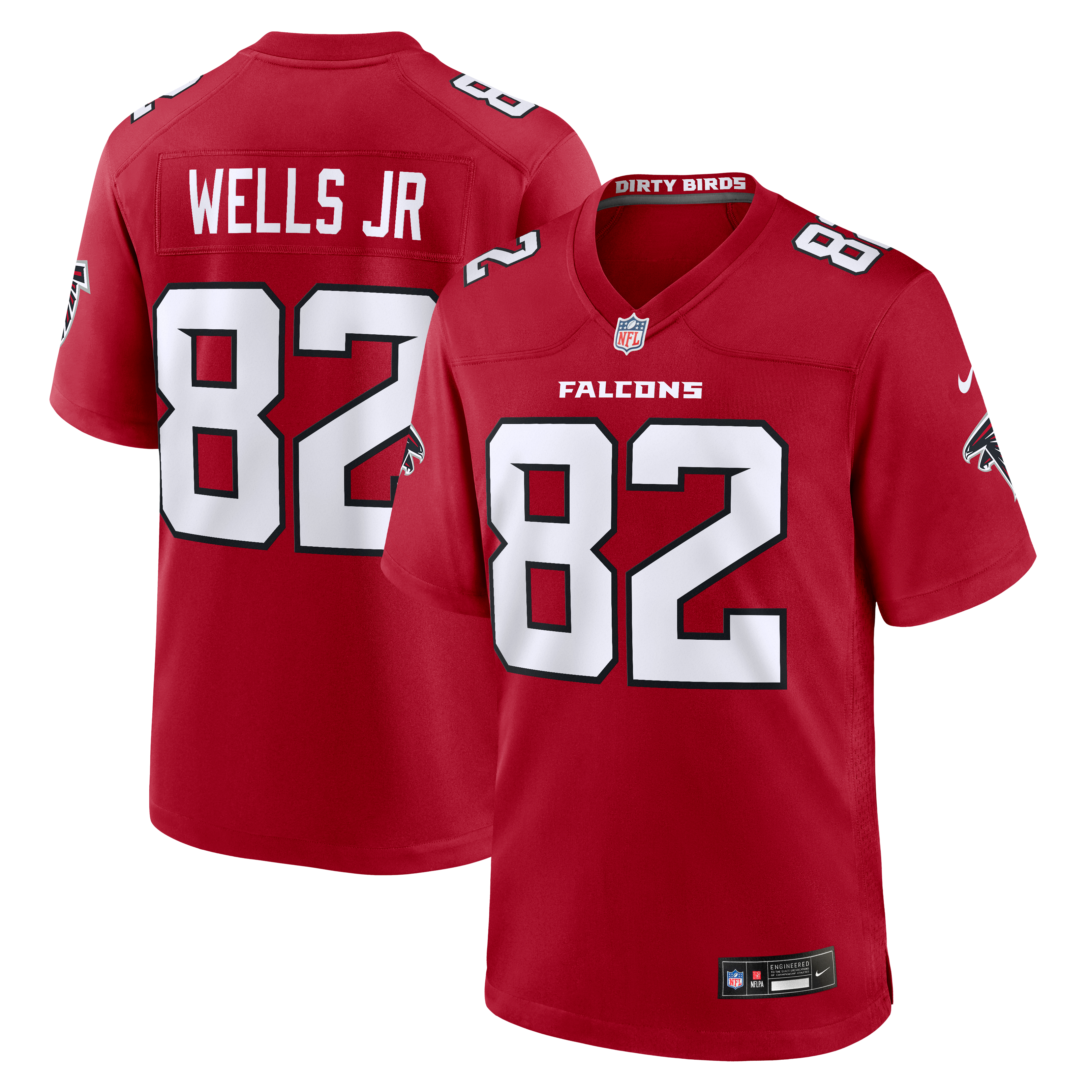 Men's Nike Antwane Wells Jr. Red Atlanta Falcons Team Game Jersey