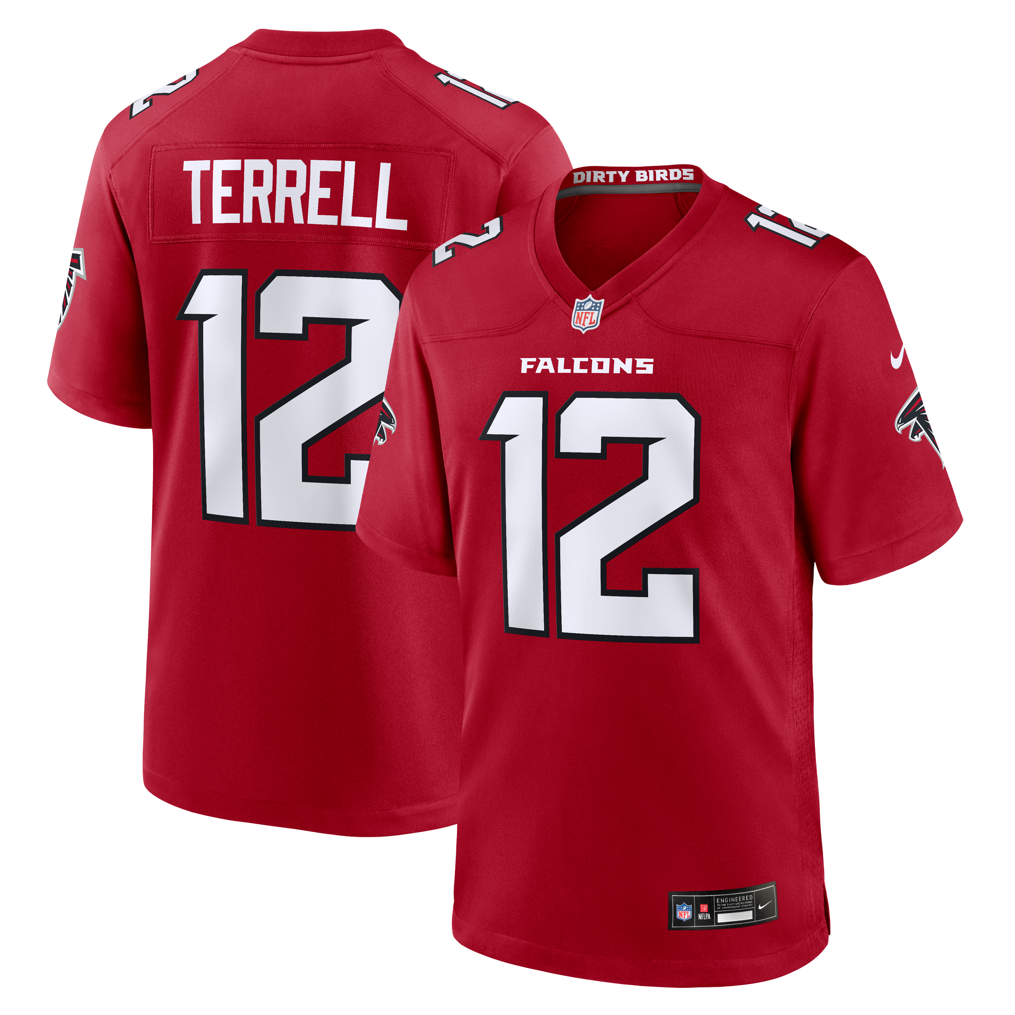 Maillot de match Nike Avieon Terrell rouge des Falcons d'Atlanta pour homme