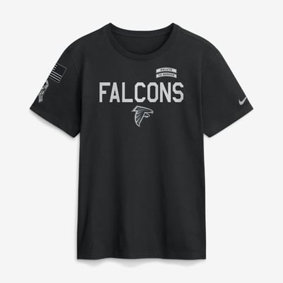  Atlanta Falcons Nike 2026 Salute to Service Sideline Dri-FIT T-Shirt - Black