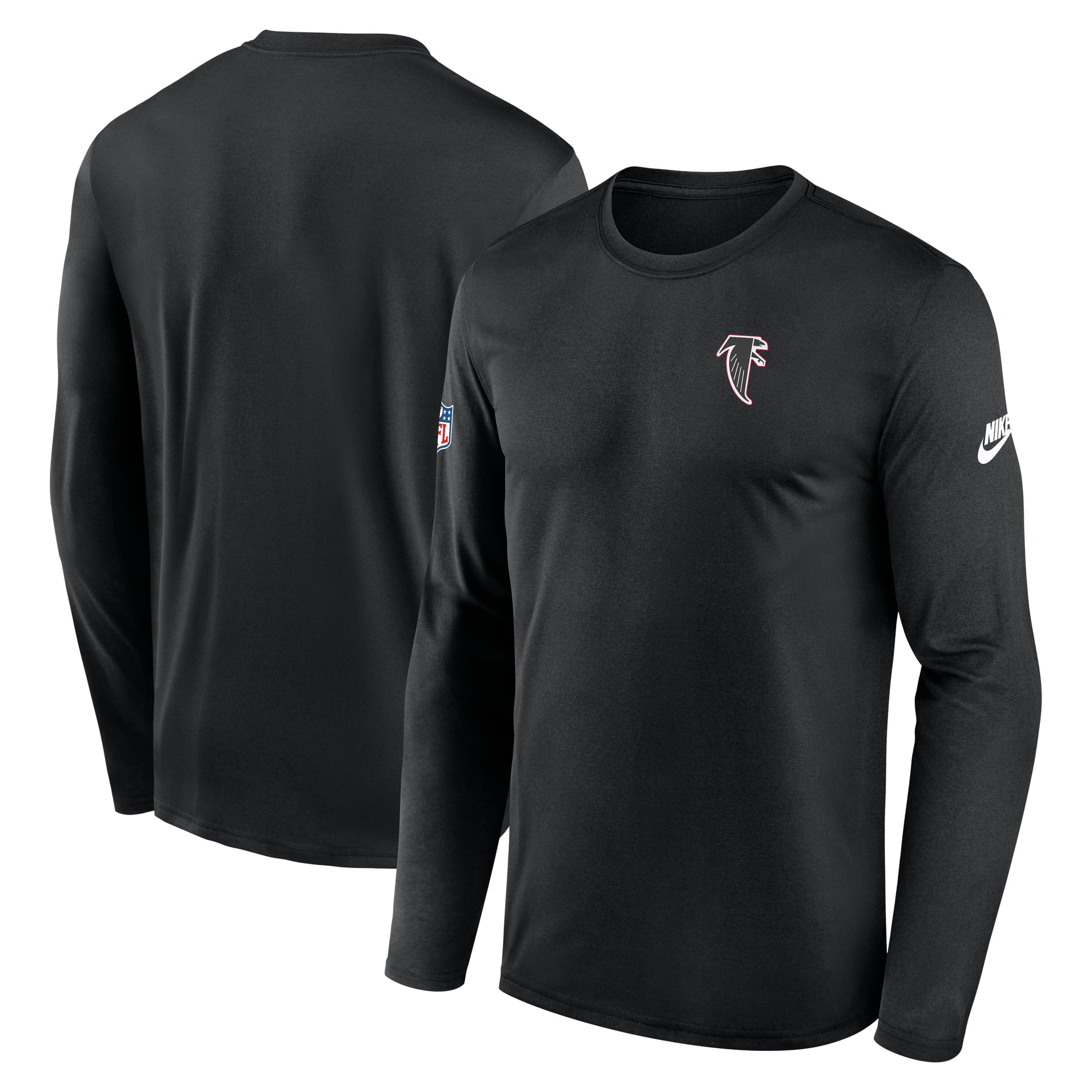 Men's Nike Black Atlanta Falcons Legend Small Logo Dri-FIT Long Sleeve T-Shirt