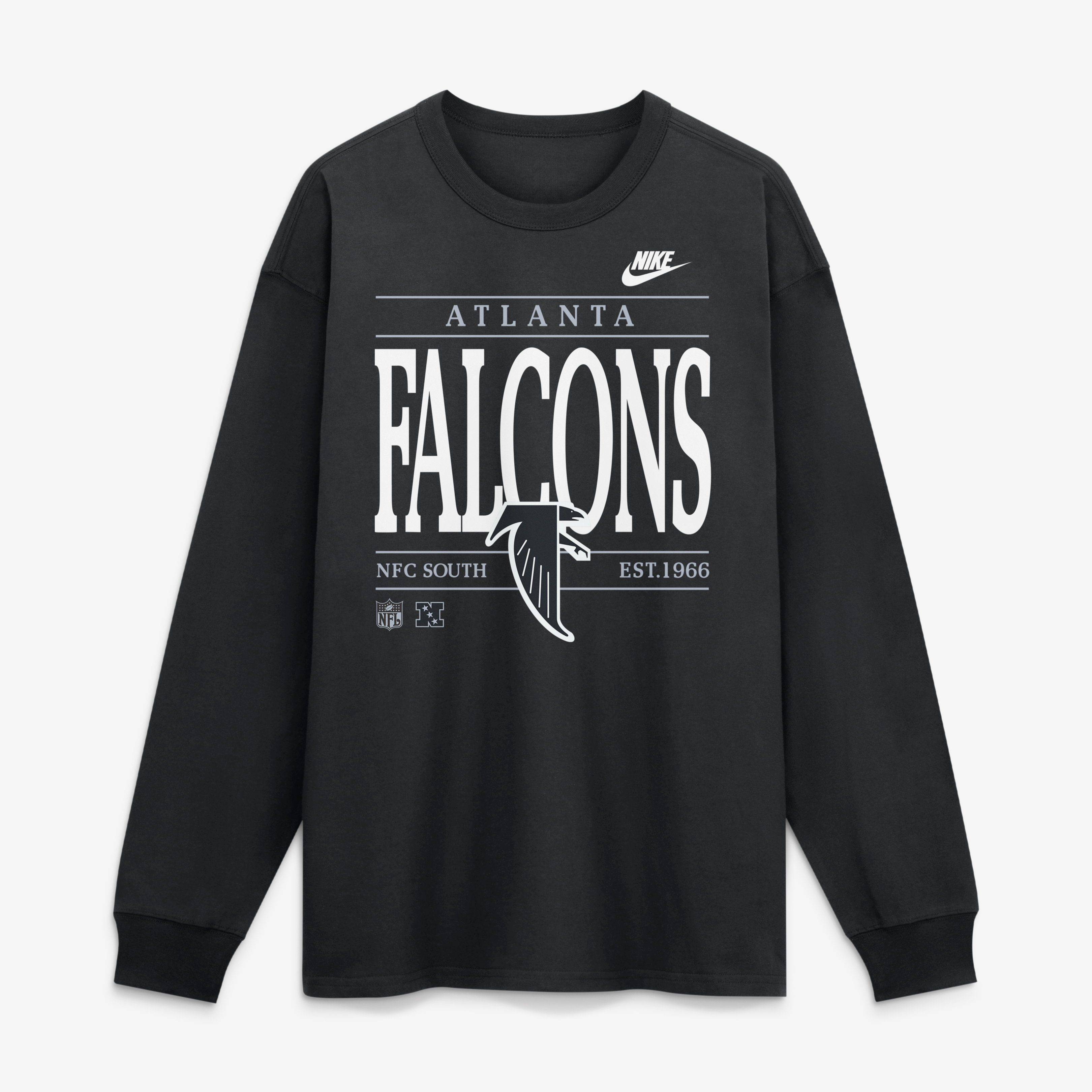 Men's Nike Black Atlanta Falcons Red Zone Long Sleeve Max90 T-Shirt