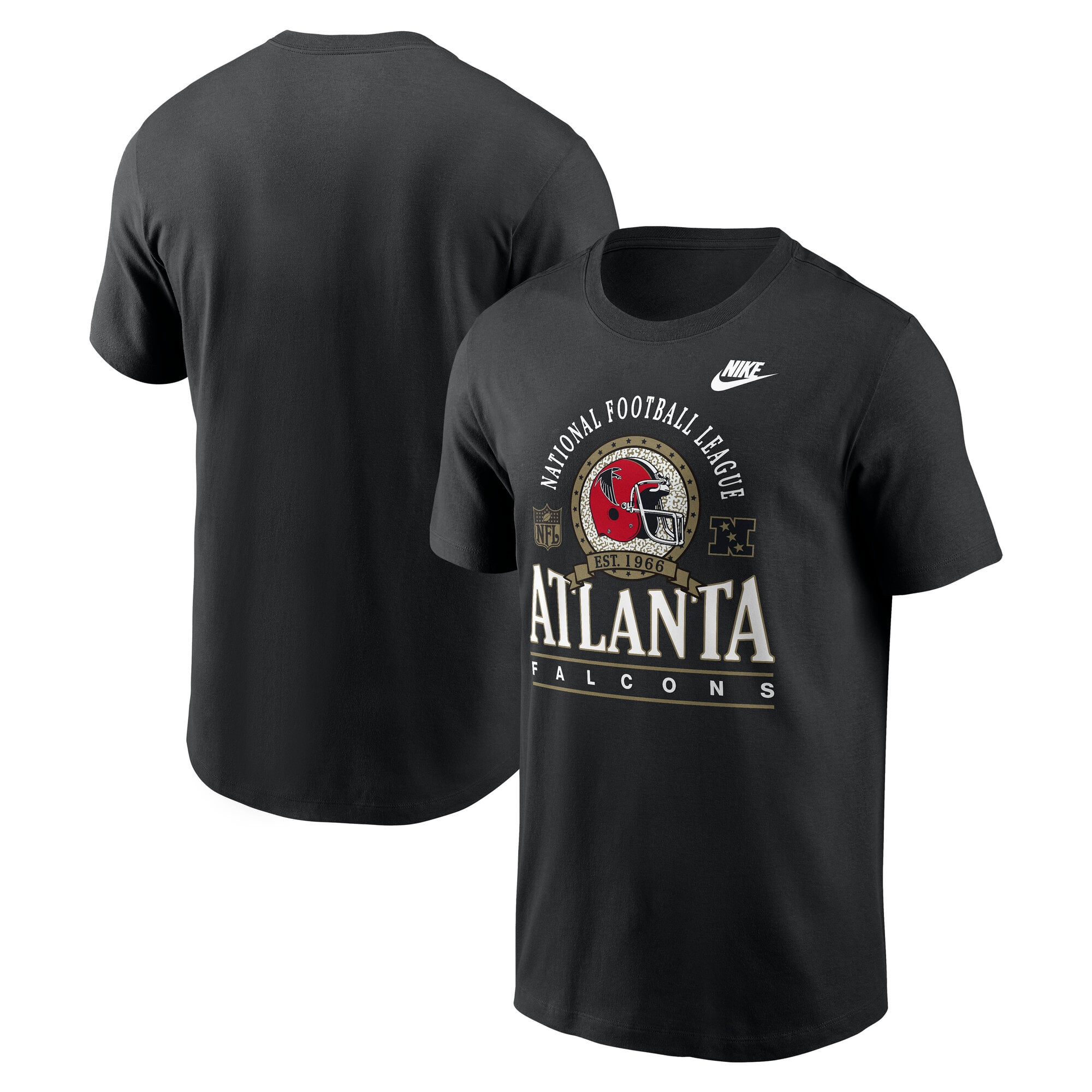Men's Nike Black Atlanta Falcons Rewind Team Spirit Essential Cotton T-Shirt