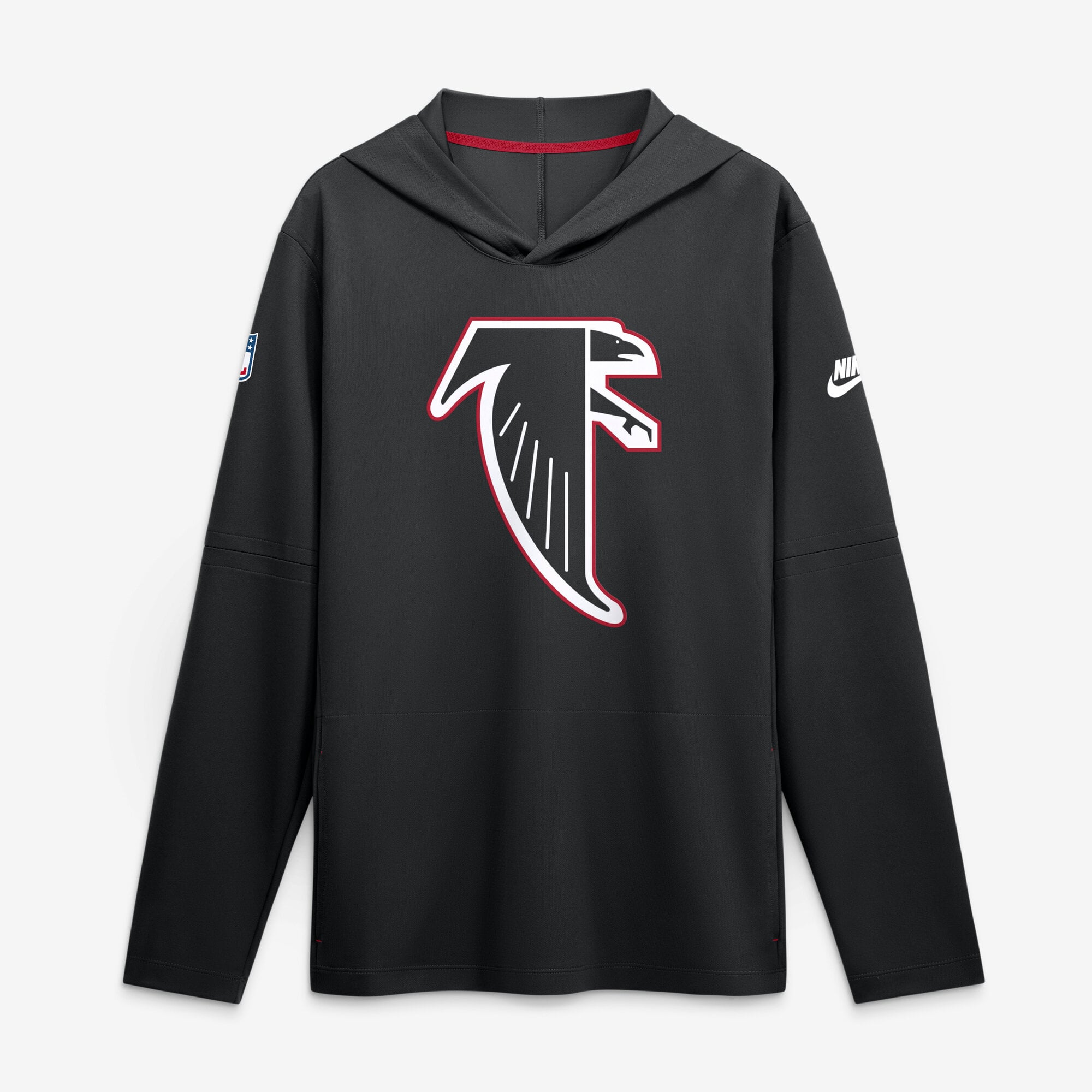 Men's Nike Black Atlanta Falcons Sideline Alternate Lightweight Long Sleeve Hooded Dri-FIT T-Shirt