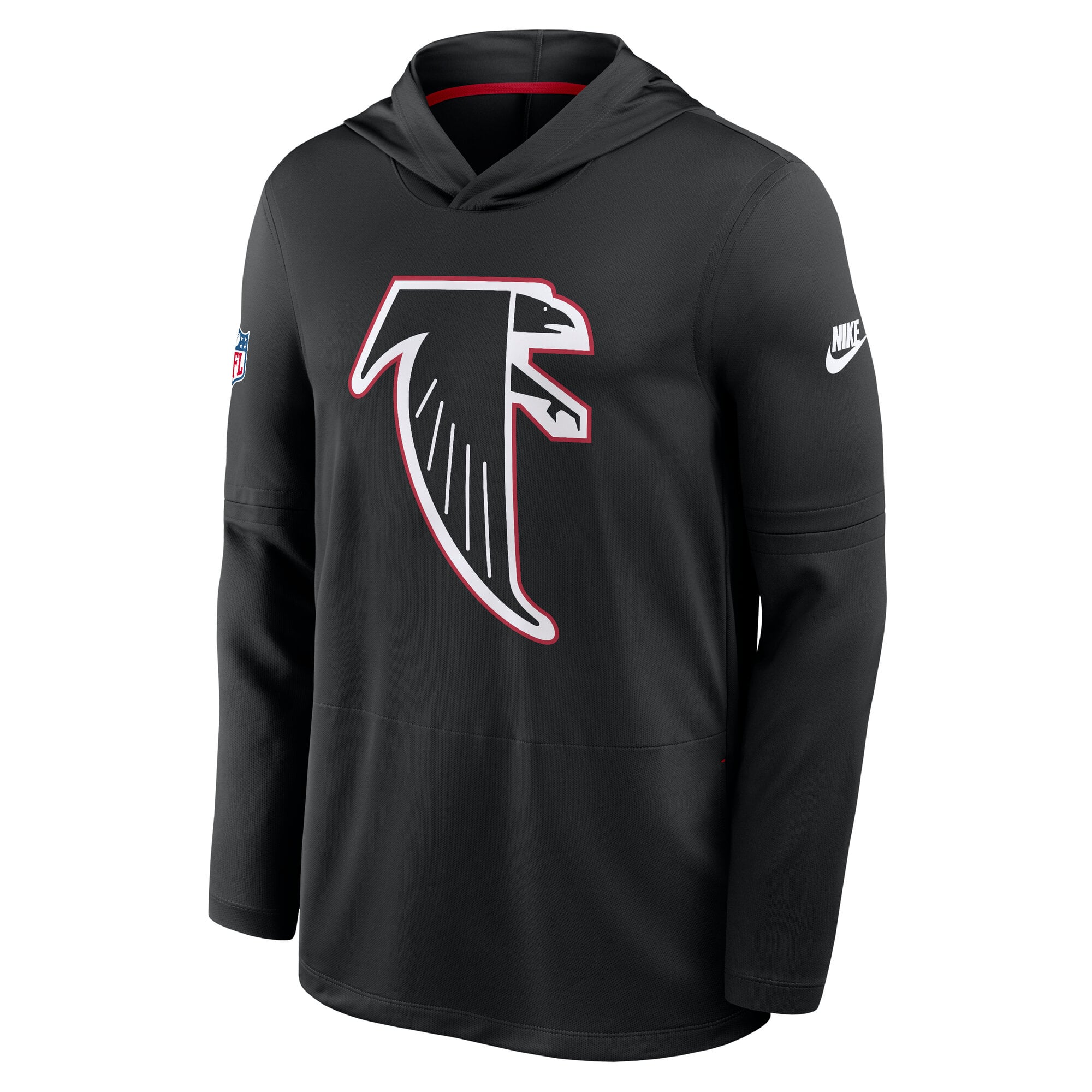 Men's Nike Black Atlanta Falcons Sideline Alternate Lightweight Long Sleeve Hooded Dri-FIT T-Shirt