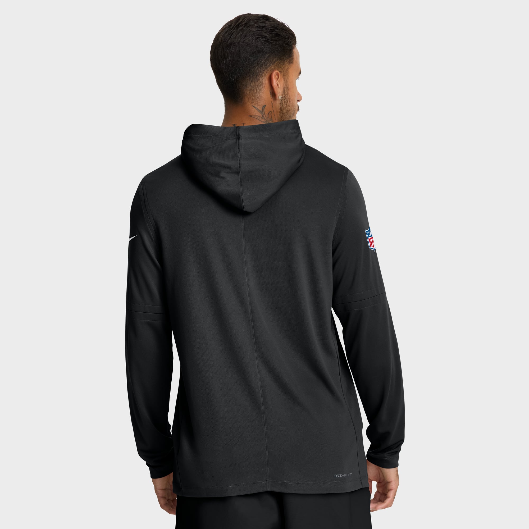 T-shirt à capuche manches longues Nike Atlanta Falcons Sideline Pure Fury Dri-FIT rouge pour homme