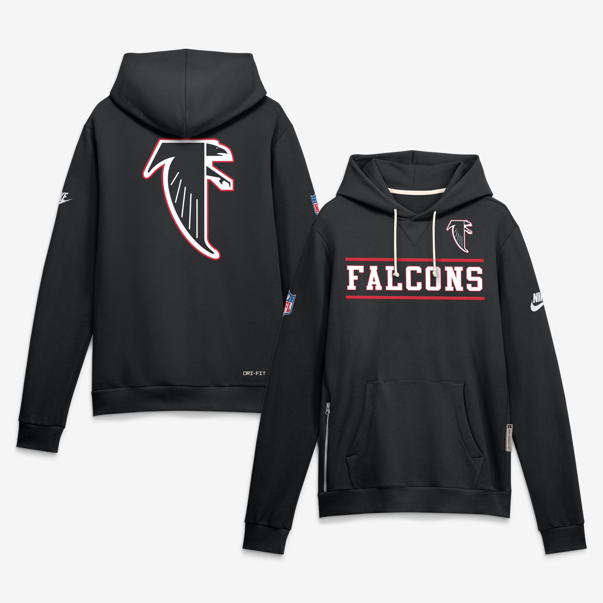 Men's Nike Black Atlanta Falcons Standard Issue Replay Officials Alternate Dri-FIT Hoodie