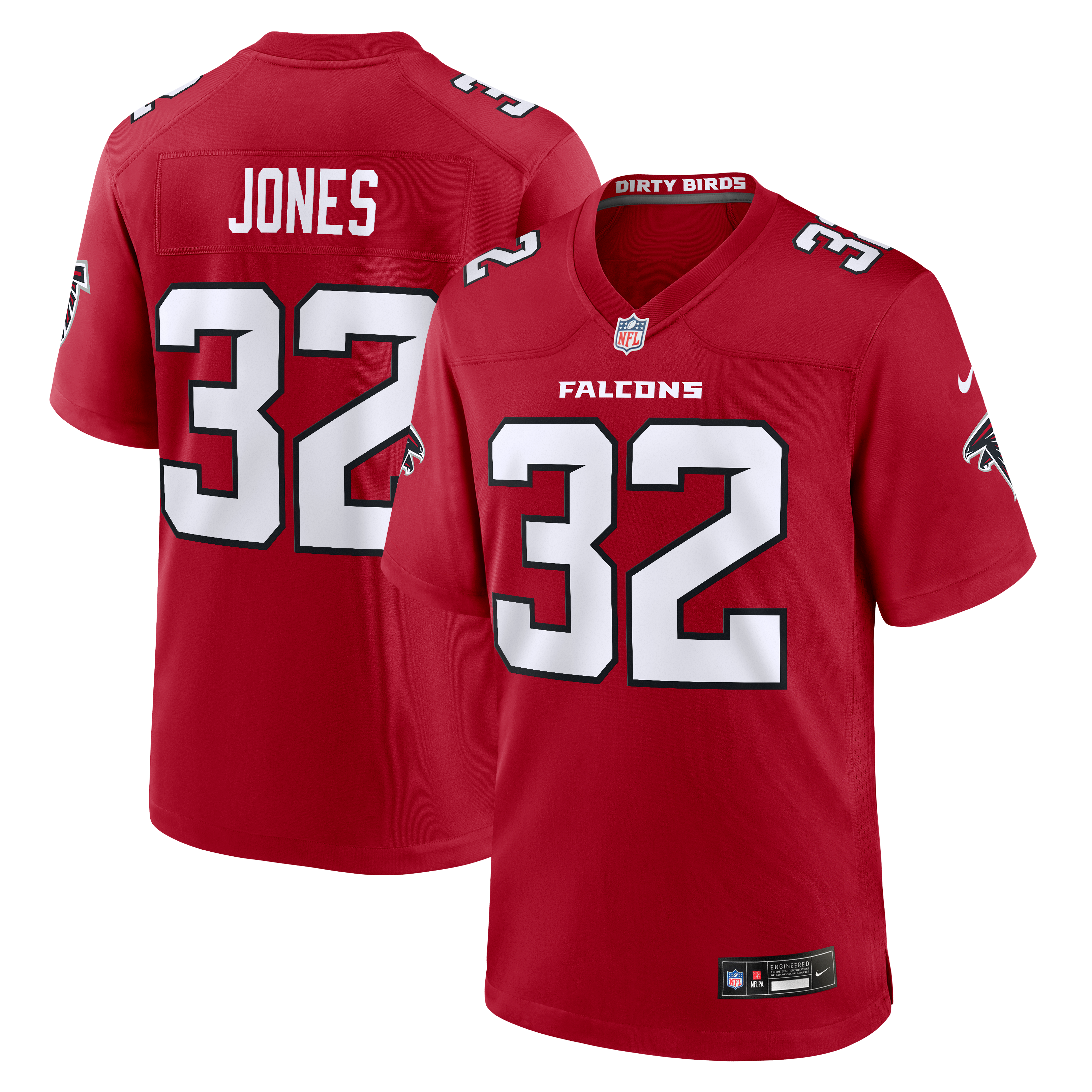 Men's Nike Cash Jones Red Atlanta Falcons Team Game Jersey