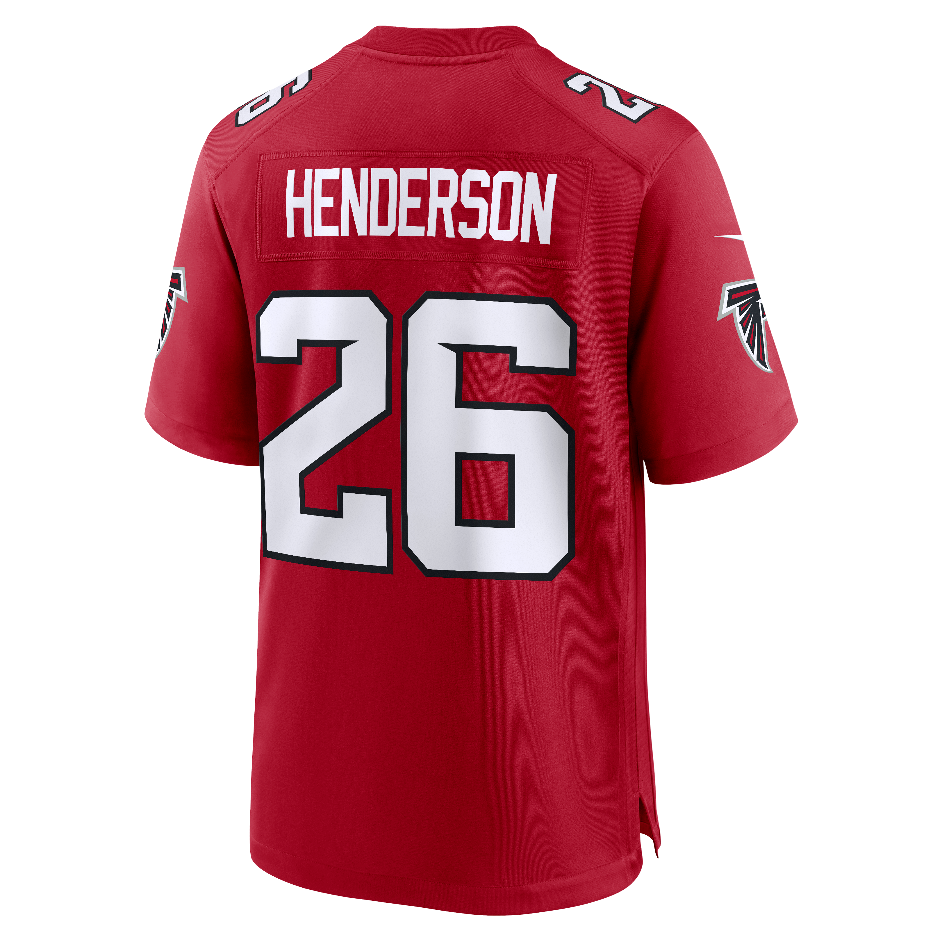 Maillot de match Nike CJ Henderson rouge des Falcons d'Atlanta pour homme