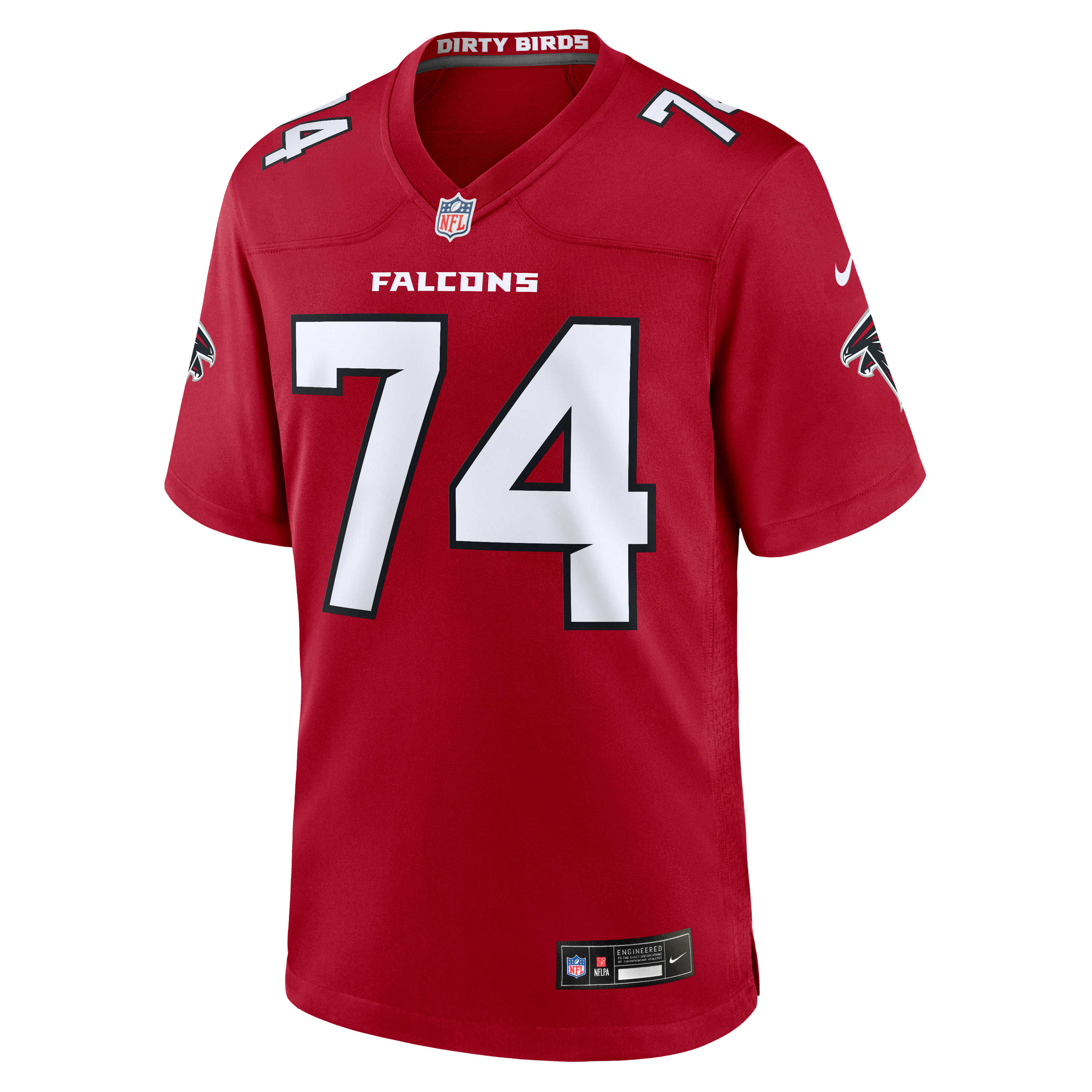 Maillot de match Nike Colby Sorsdal rouge des Falcons d'Atlanta pour homme