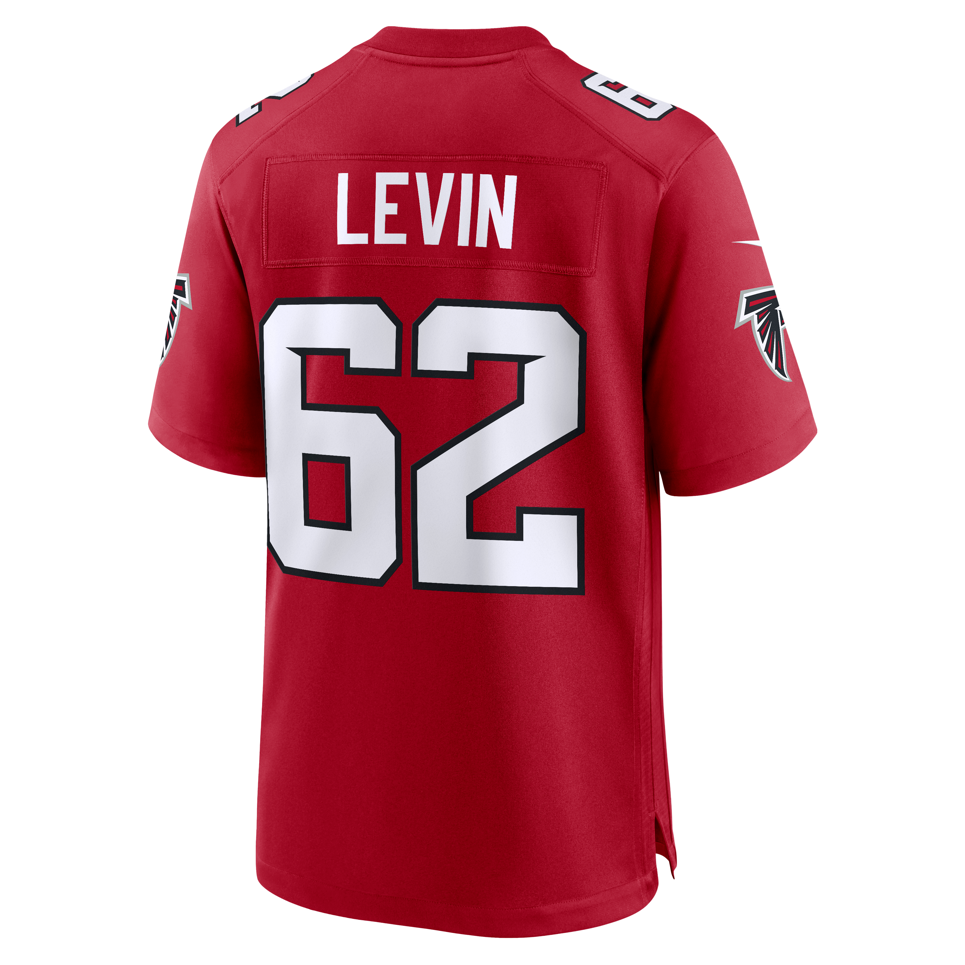 Maillot de match Nike Corey Levin rouge des Falcons d'Atlanta pour homme