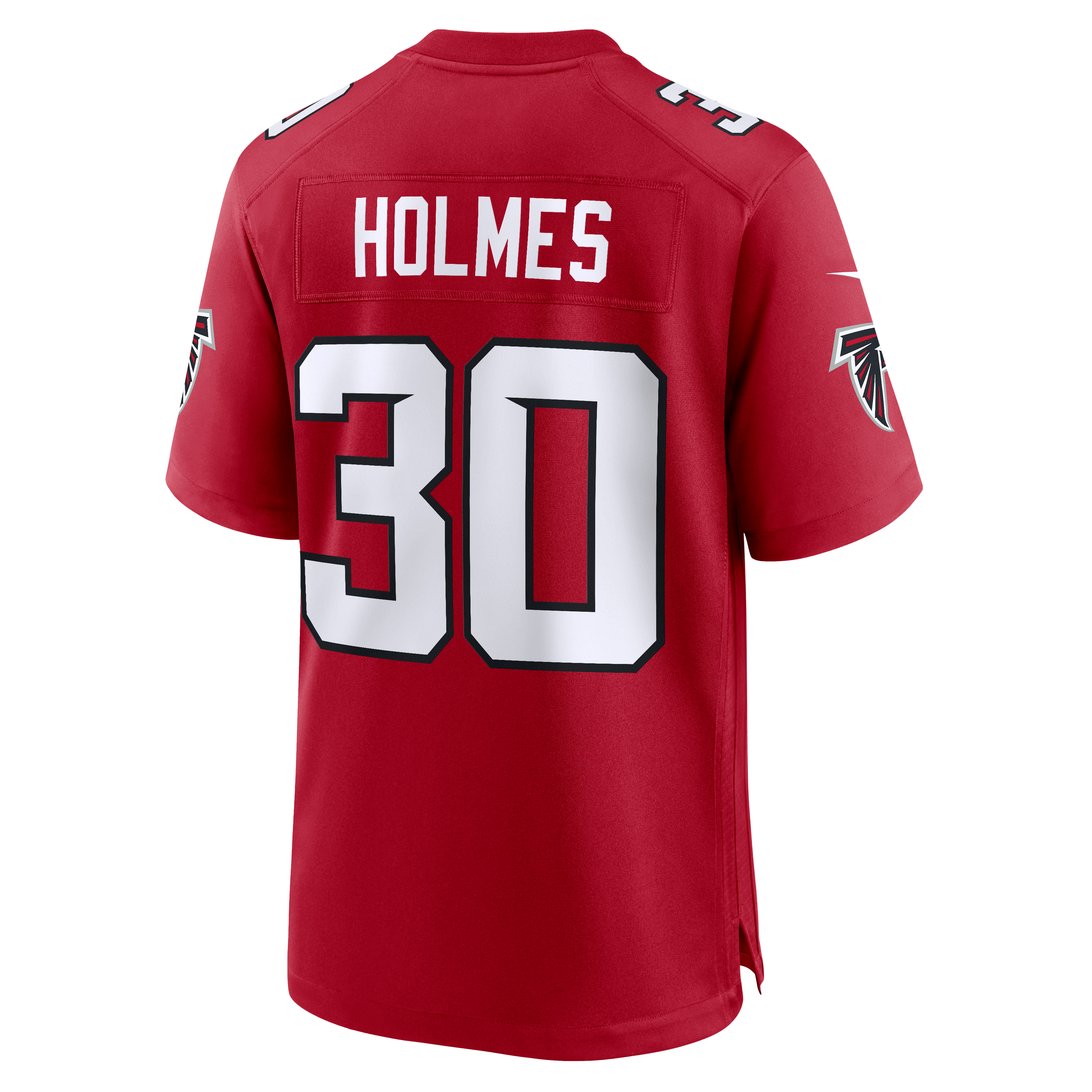 Maillot de match Nike Darnay Holmes rouge des Falcons d'Atlanta pour homme