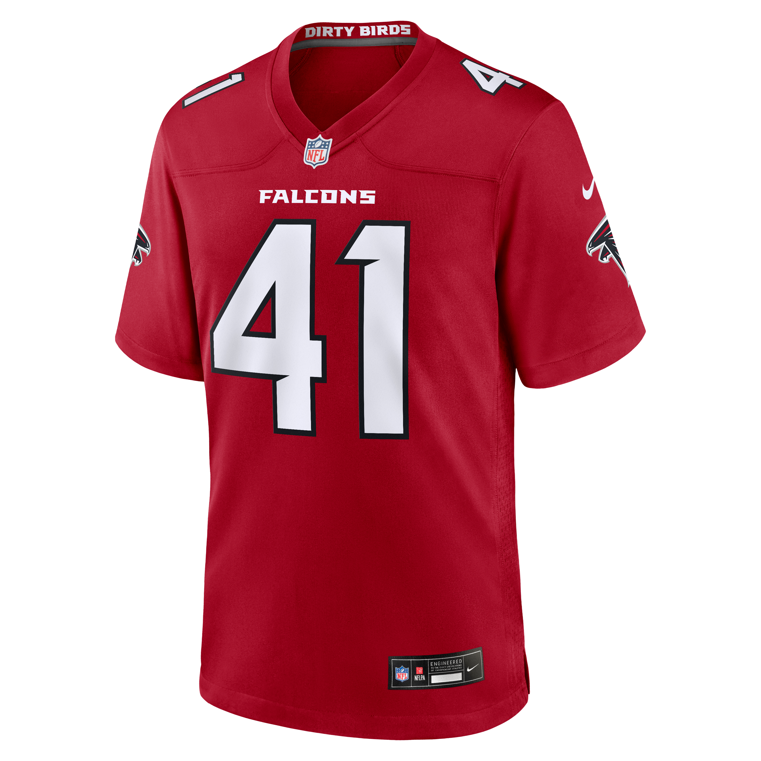Men's Nike Darren Hall Red Atlanta Falcons Team Game Jersey
