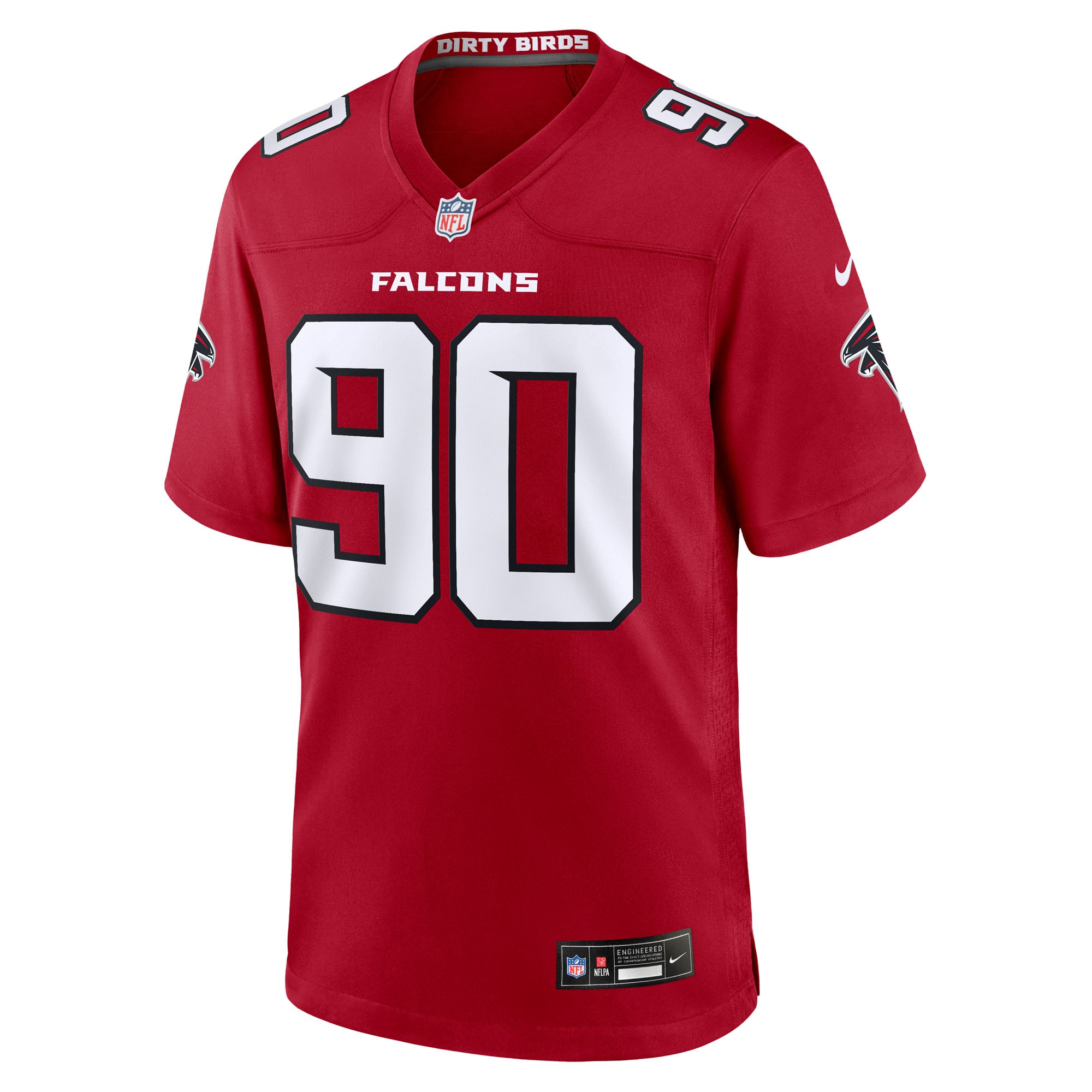 Men's Nike Da'Shawn Hand Red Atlanta Falcons Team Game Jersey