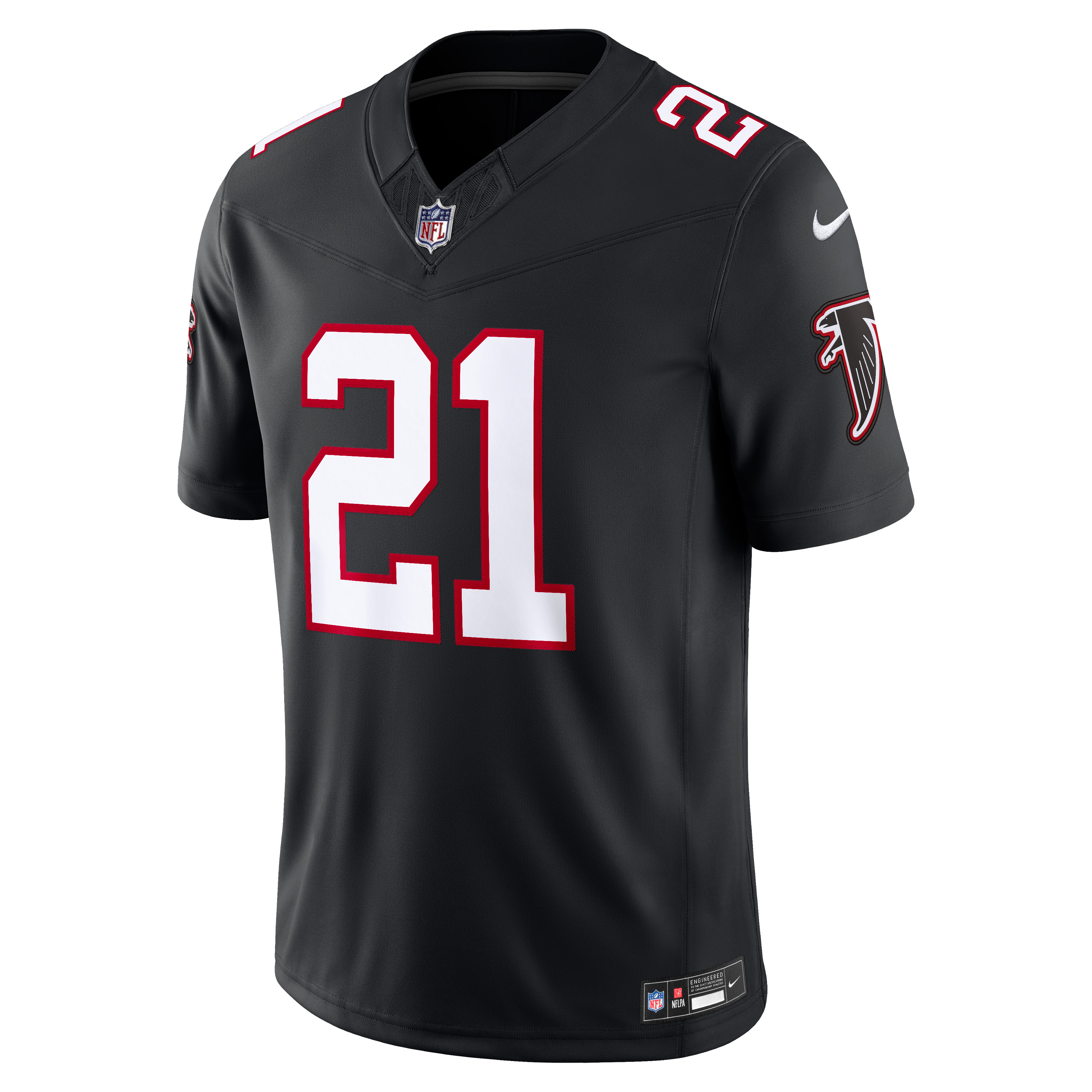 Maillot Nike Deion Sanders rouge Atlanta Falcons Team Vapor F.U.S.E. pour homme, édition limitée et cousue, retiré du marché