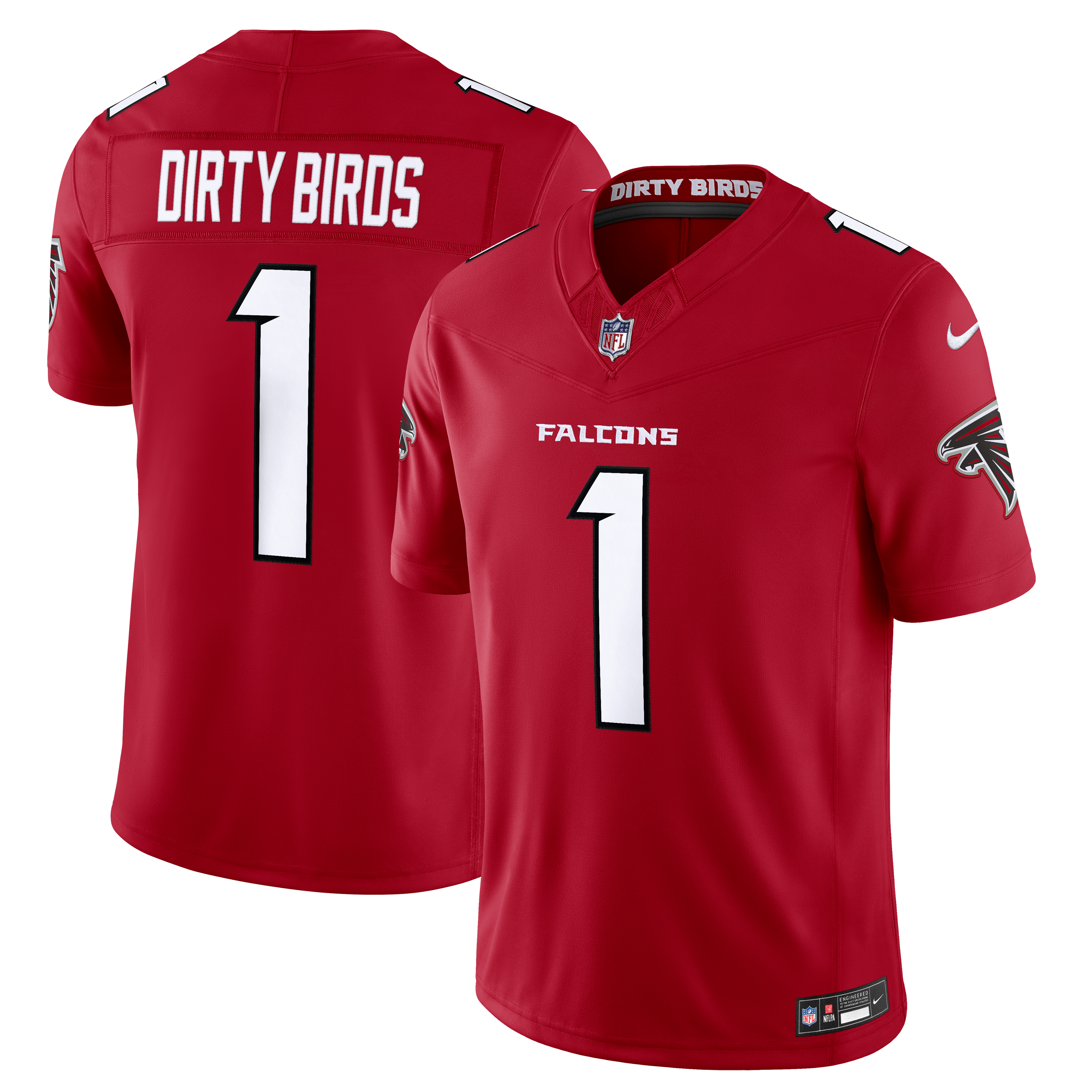Maillot Nike Dirty Birds rouge Atlanta Falcons Team Vapor F.U.S.E. Stitched Limited pour homme